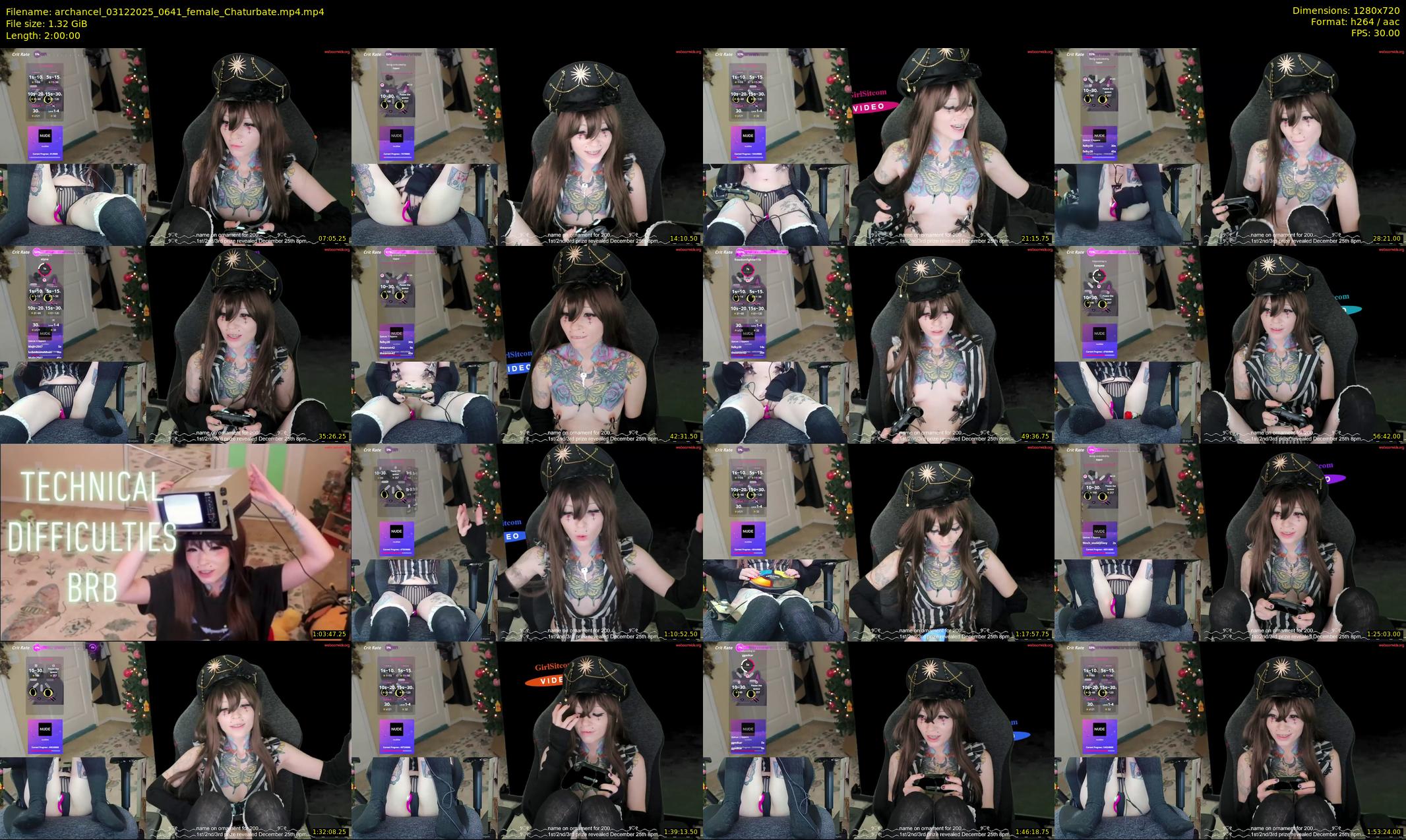archancel — 120 minute Chaturbate female cam show recording, 720p, Dec 3, 2025