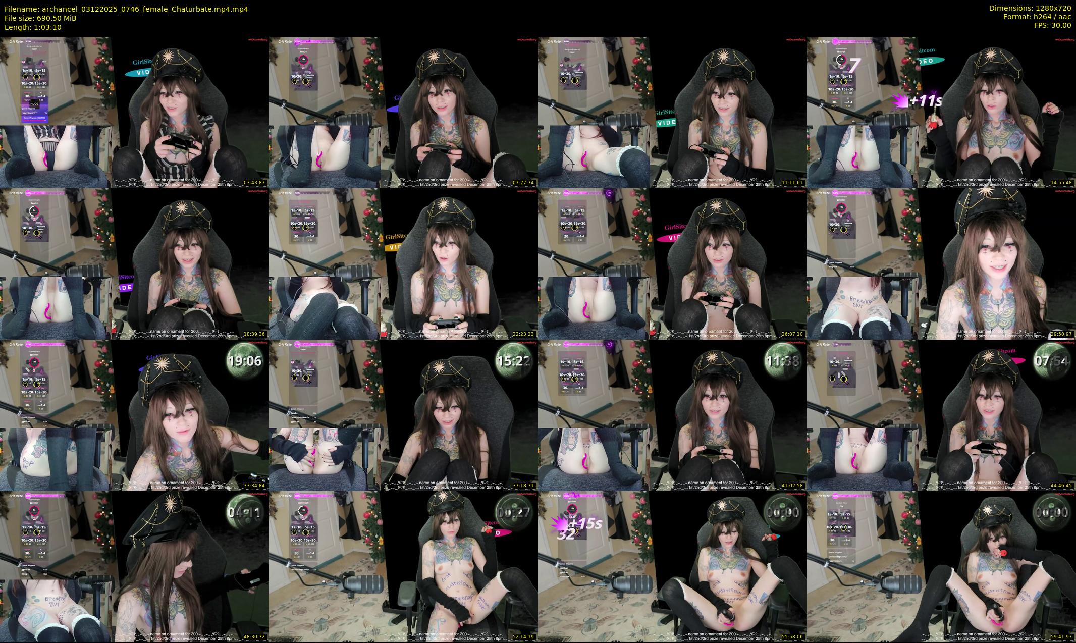 archancel — 64 minute Chaturbate female cam show recording, 720p, Dec 3, 2025
