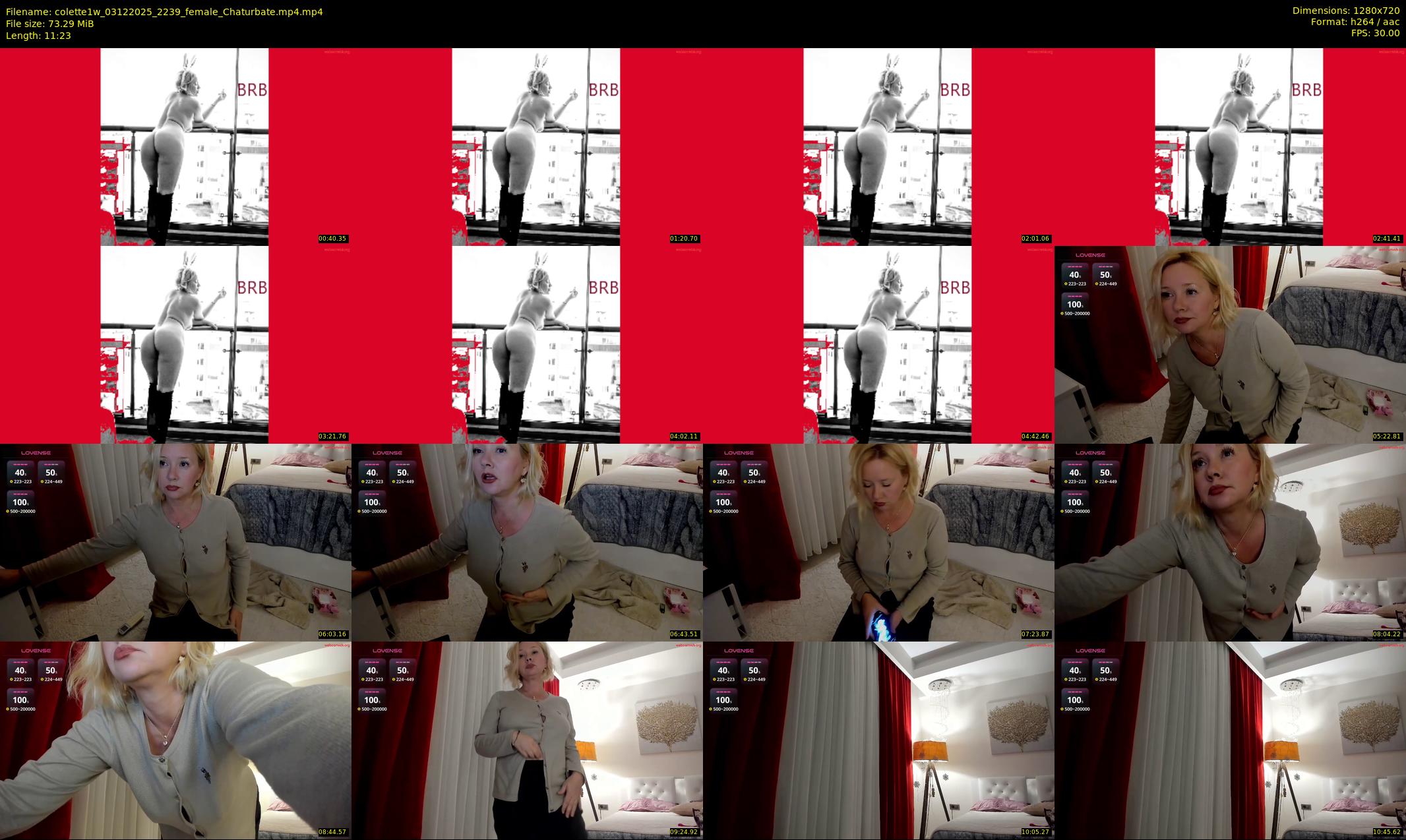 colette1w — 12 minute Chaturbate female cam show recording, 720p, Dec 3, 2025