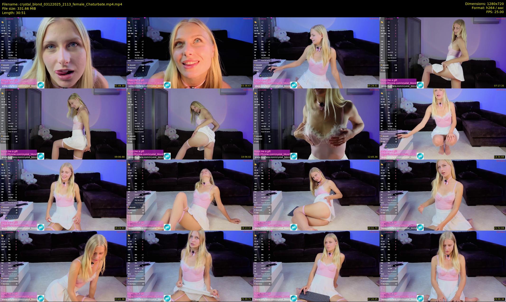 crystal_blond — 31 minute Chaturbate female cam show recording, 720p, Dec 3, 2025