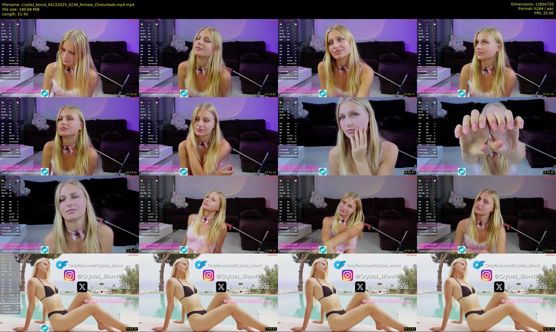 crystal_blond — 22 minute Chaturbate female cam show recording, 720p, Dec 4, 2025