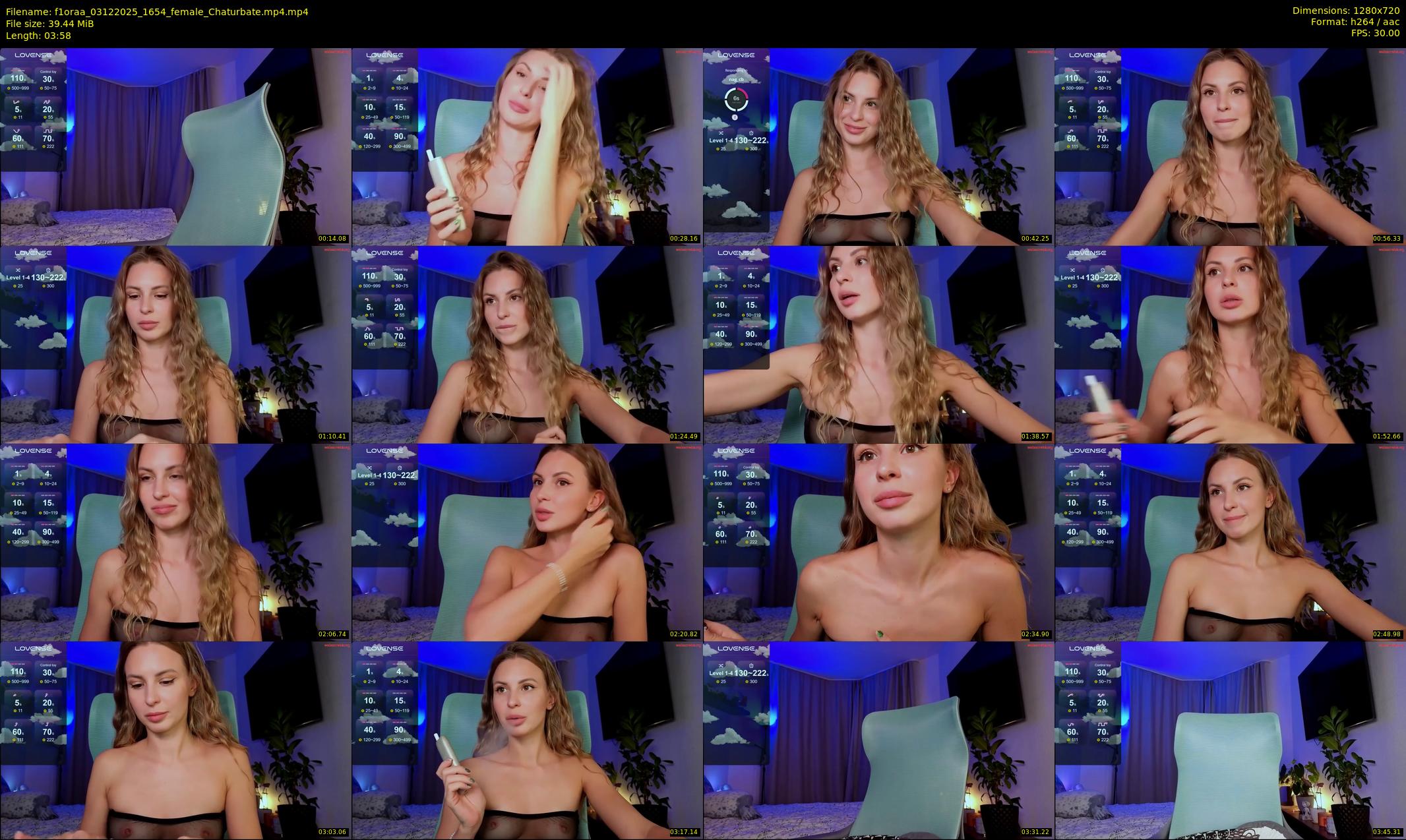 f1oraa — 4 minute Chaturbate female cam show recording, 720p, Dec 3, 2025
