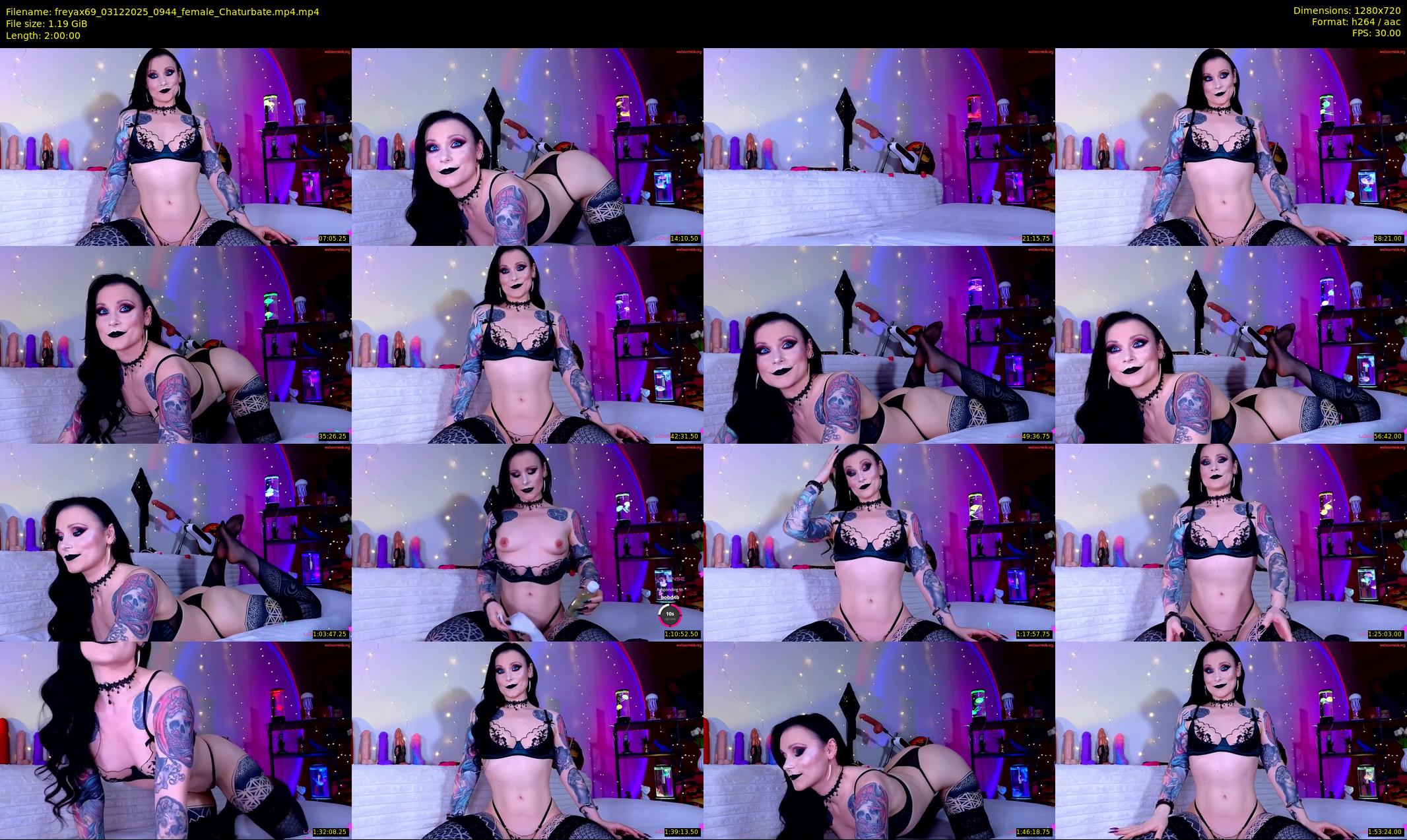 freyax69 — 120 minute Chaturbate female cam show recording, 720p, Dec 3, 2025
