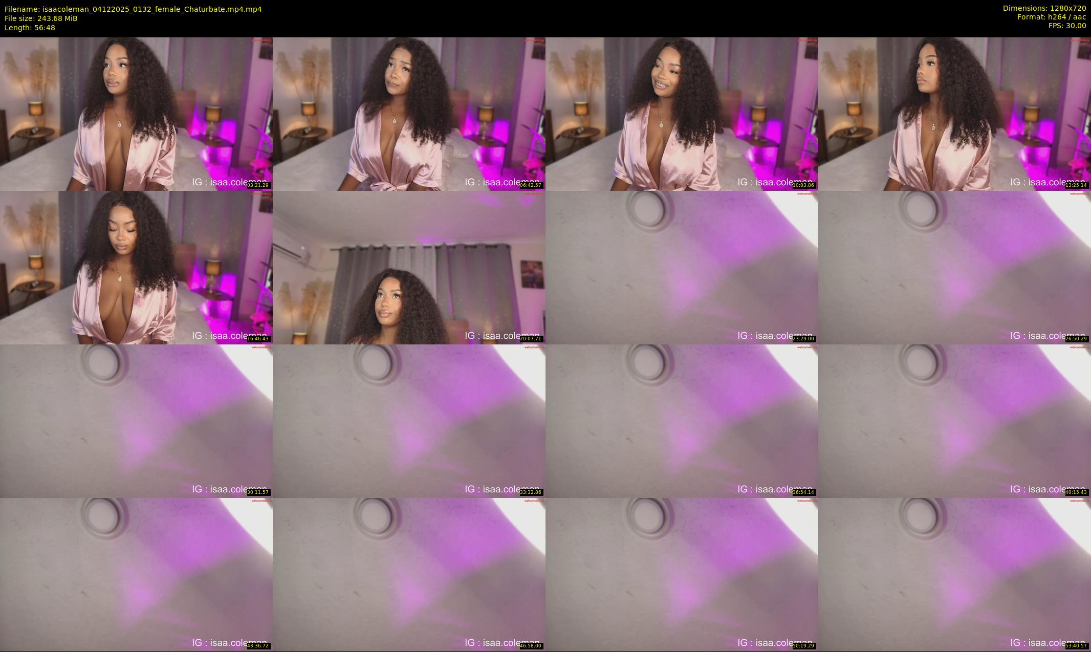 isaacoleman — 57 minute Chaturbate female cam show recording, 720p, Dec 4, 2025