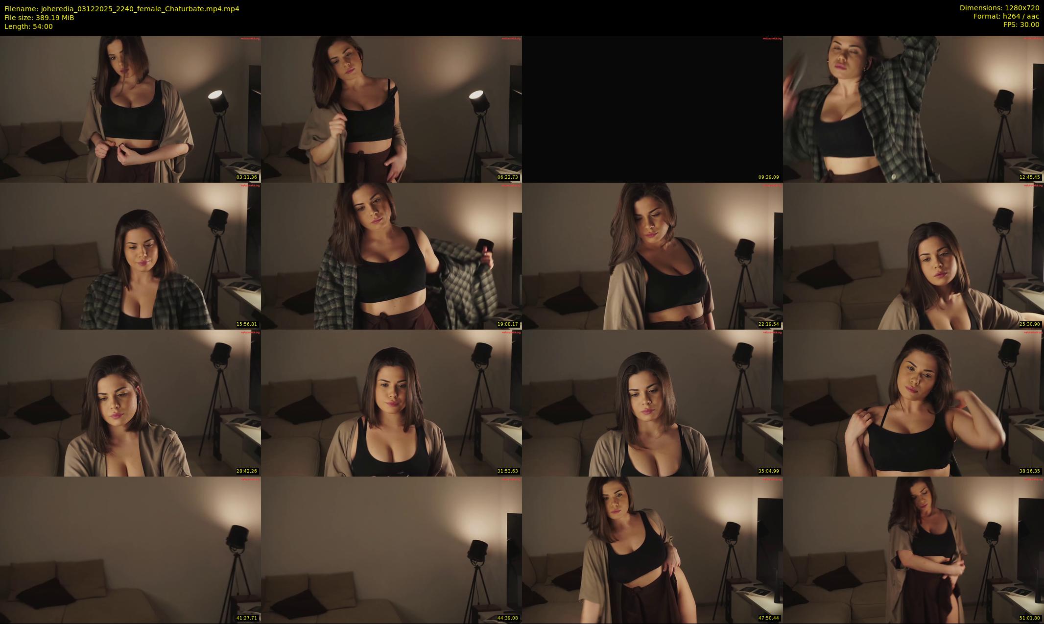 joheredia — 54 minute Chaturbate female cam show recording, 720p, Dec 3, 2025