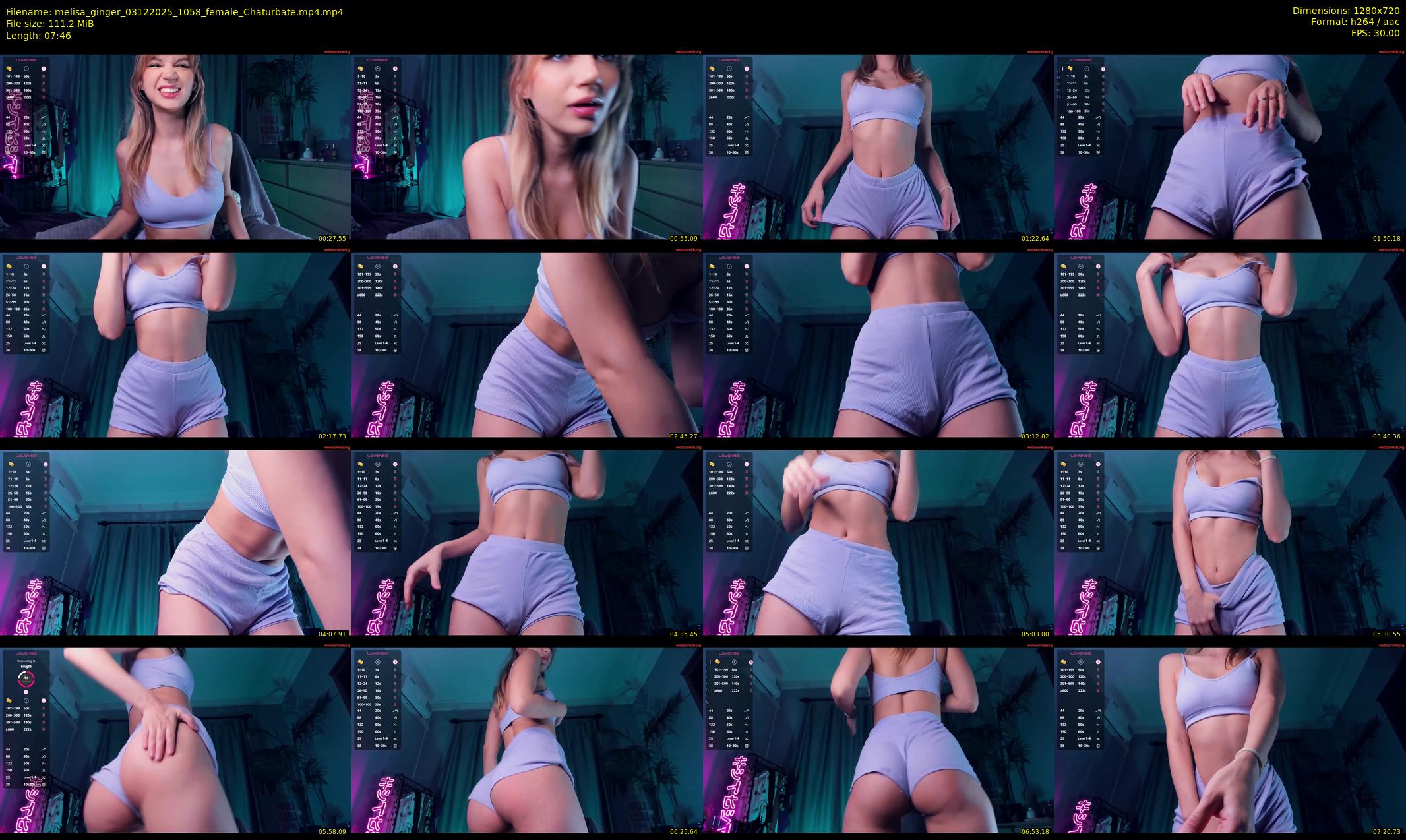 melisa_ginger — 8 minute Chaturbate female cam show recording, 720p, Dec 3, 2025