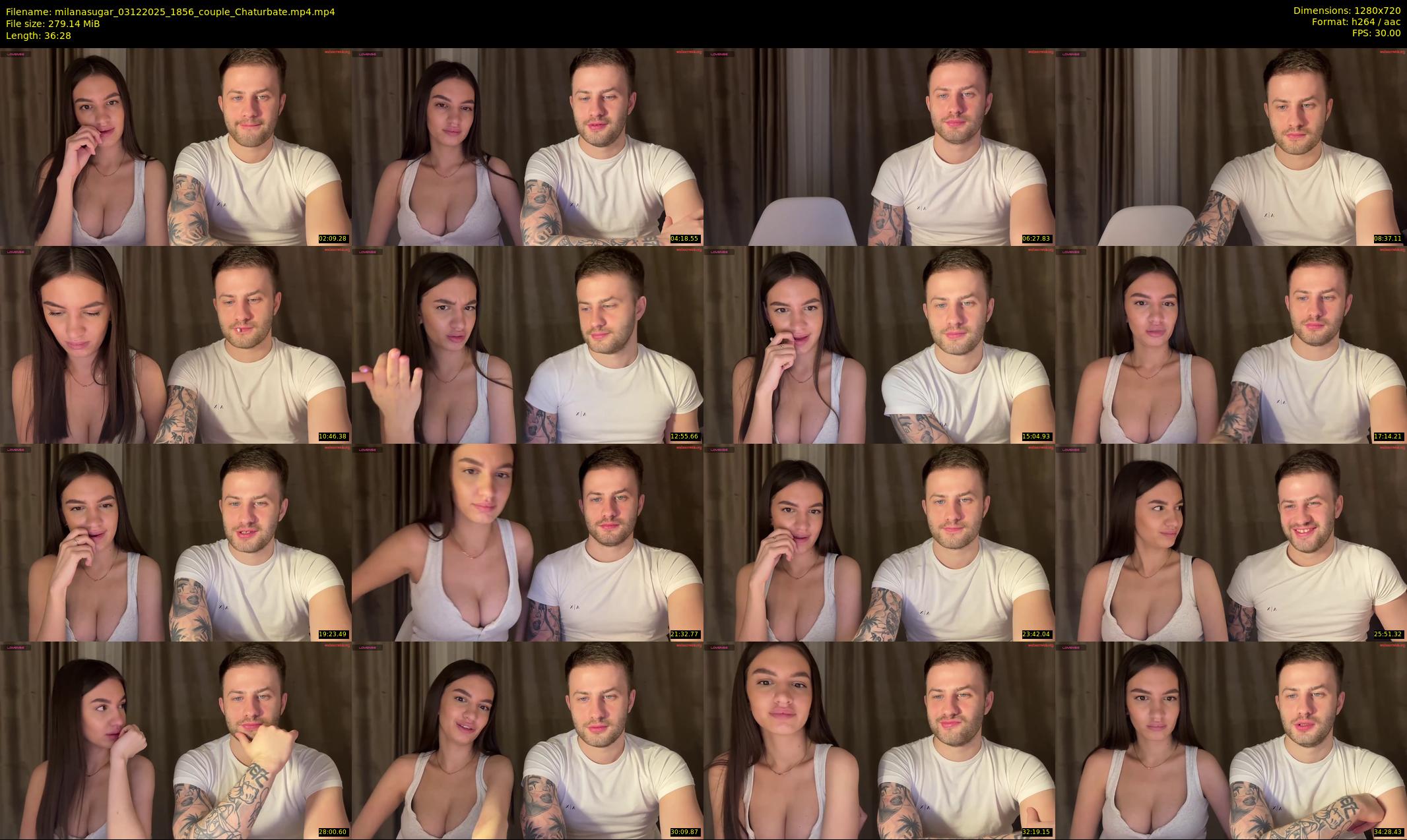 milanasugar — 37 minute Chaturbate couple cam show recording, 720p, Dec 3, 2025