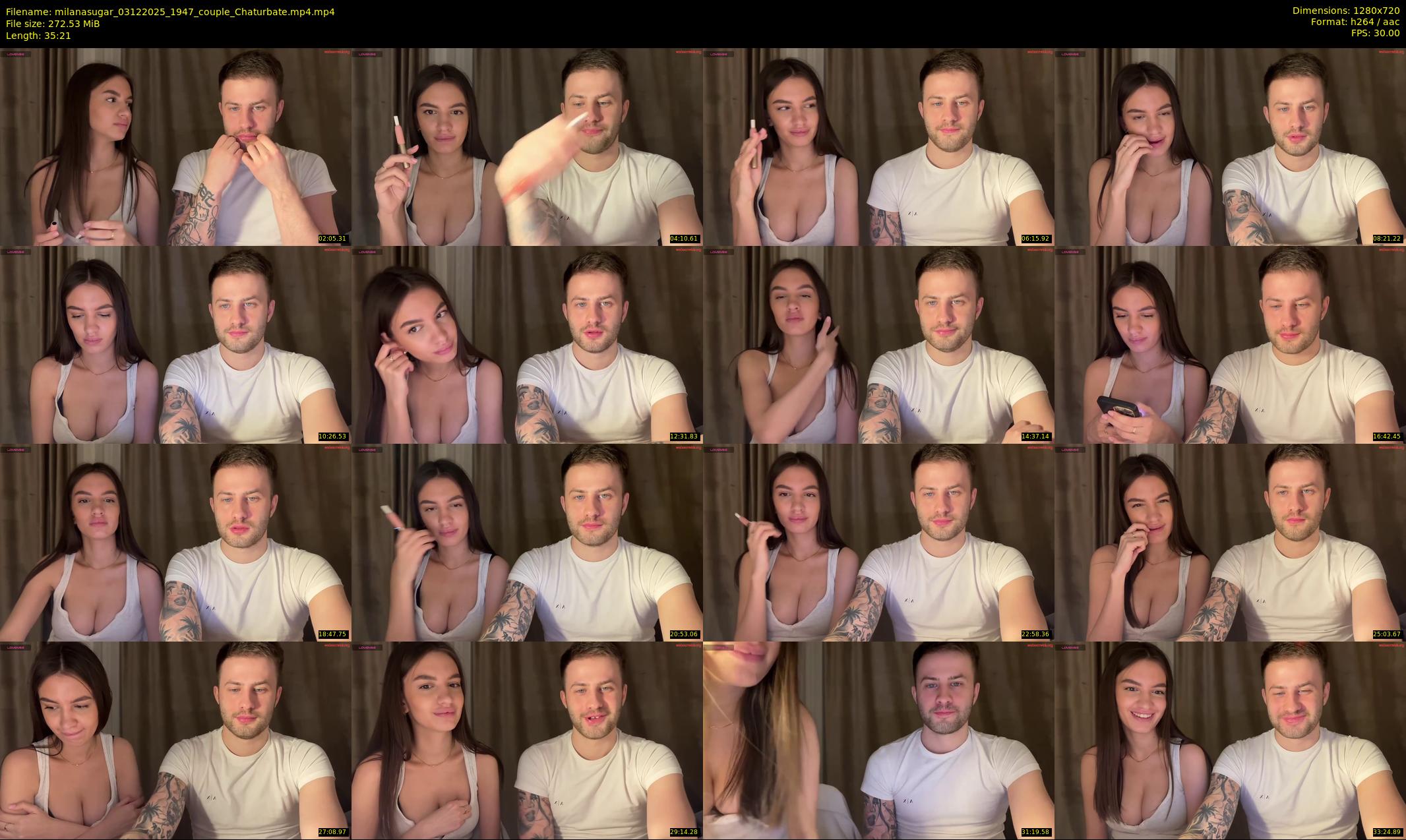 milanasugar — 36 minute Chaturbate couple cam show recording, 720p, Dec 3, 2025
