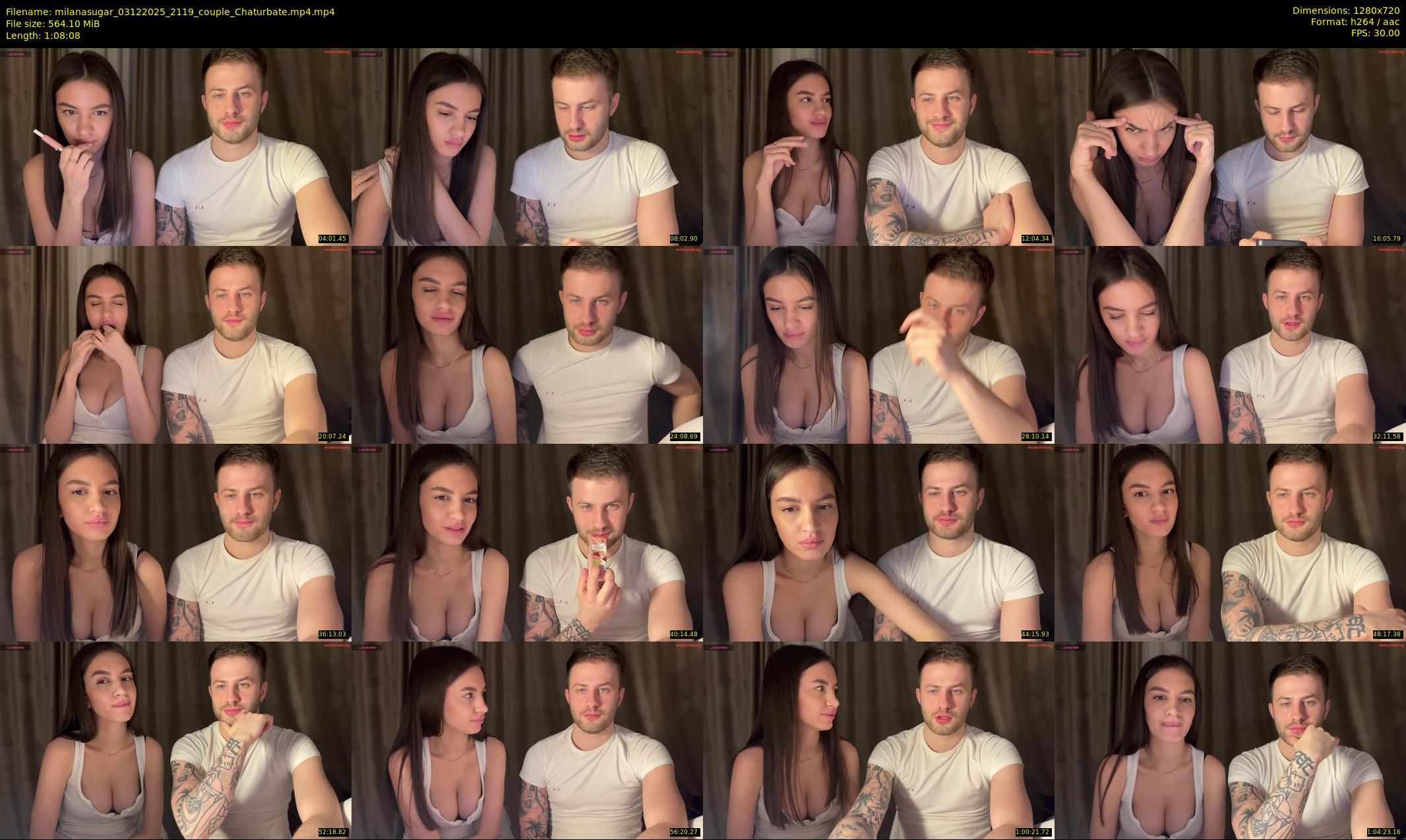 milanasugar — 69 minute Chaturbate couple cam show recording, 720p, Dec 3, 2025