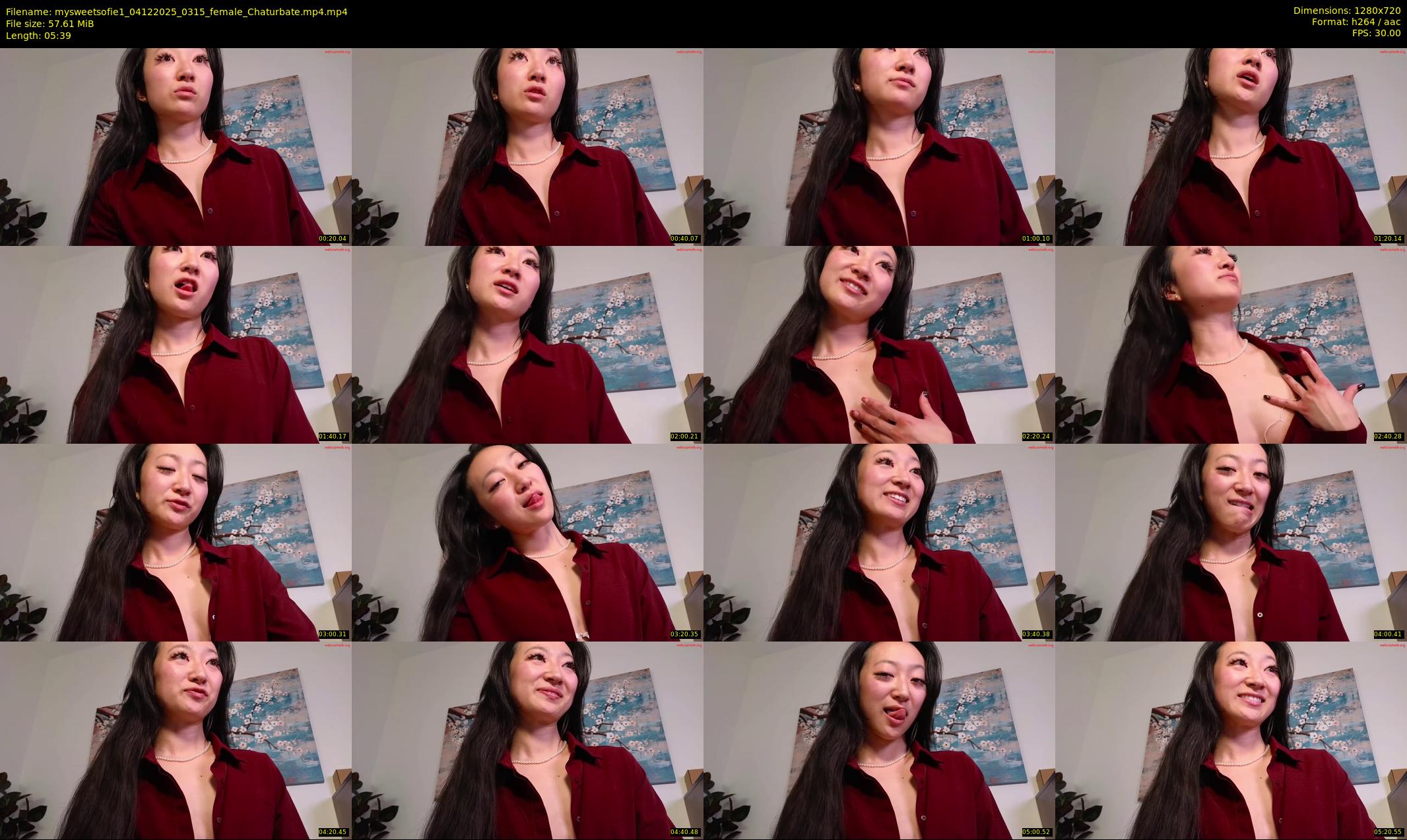 mysweetsofie1 — 6 minute Chaturbate female cam show recording, 720p, Dec 4, 2025