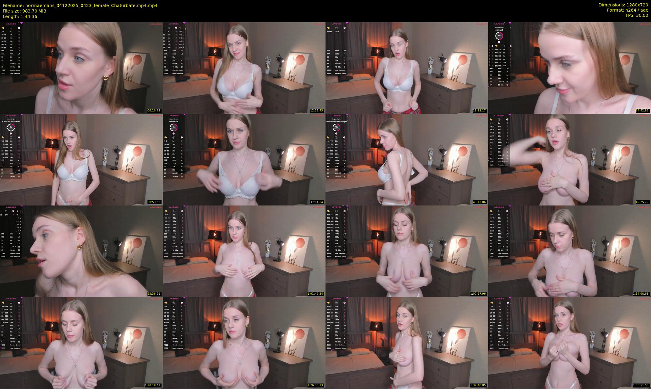 normaemans — 105 minute Chaturbate female cam show recording, 720p, Dec 4, 2025