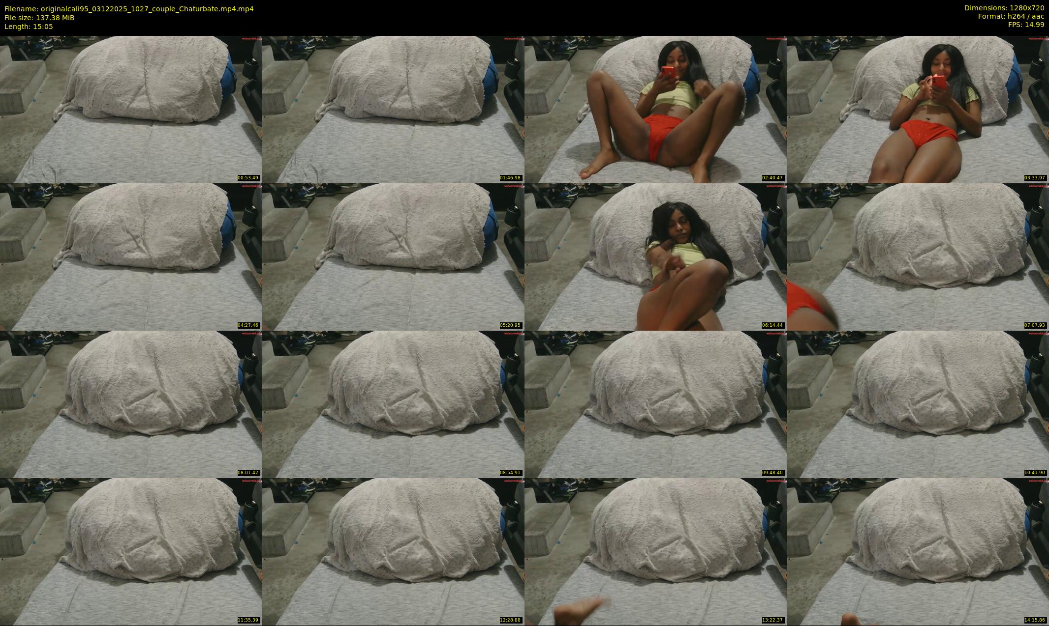 originalcali95 — 16 minute Chaturbate couple cam show recording, 720p, Dec 3, 2025
