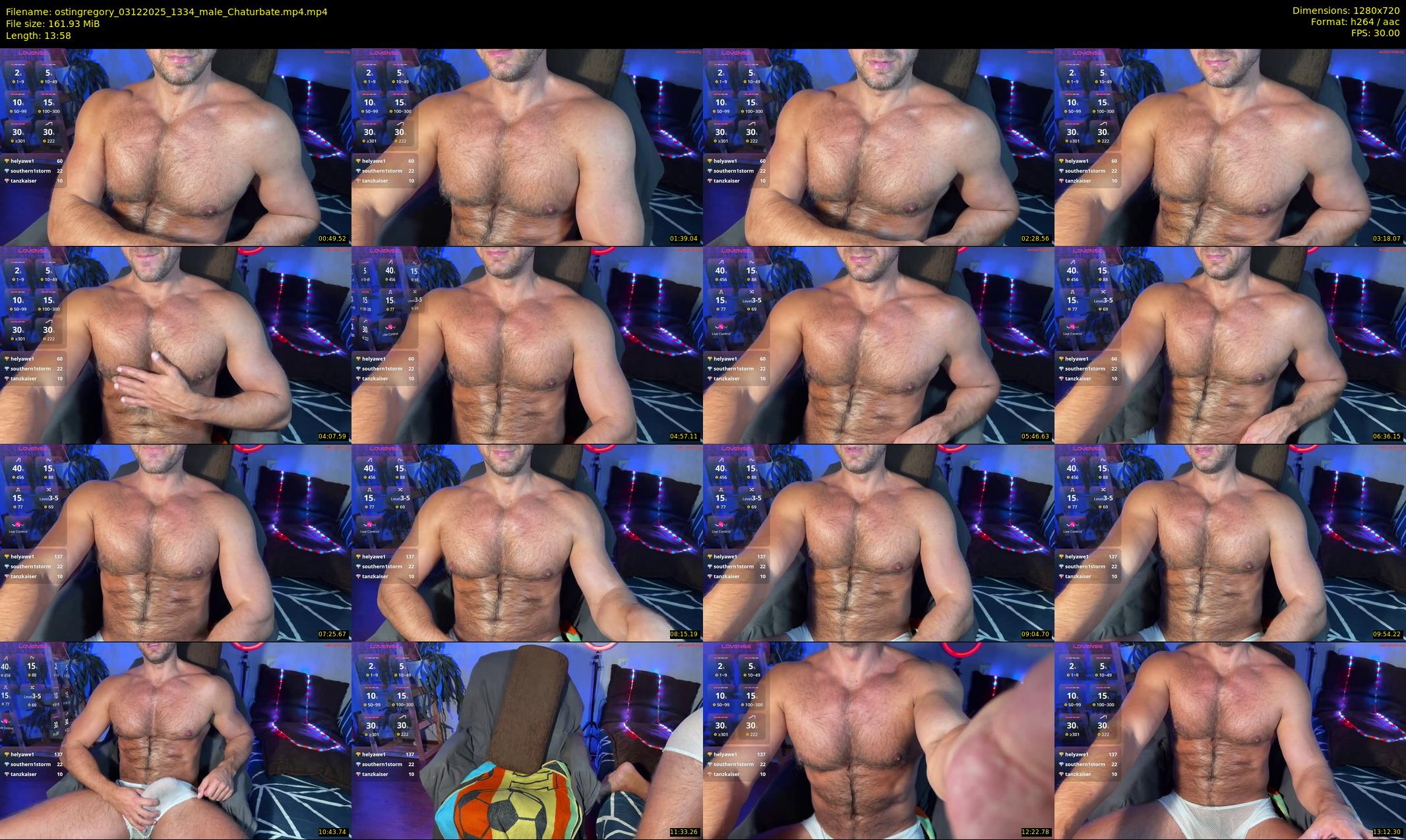 ostingregory — 14 minute Chaturbate male cam show recording, 720p, Dec 3, 2025