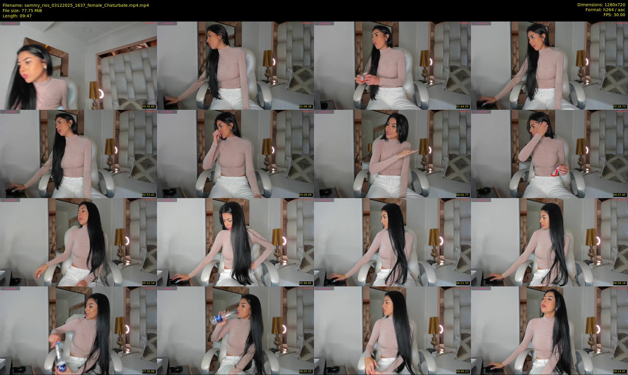 sammy_rios — 10 minute Chaturbate female cam show recording, 720p, Dec 3, 2025