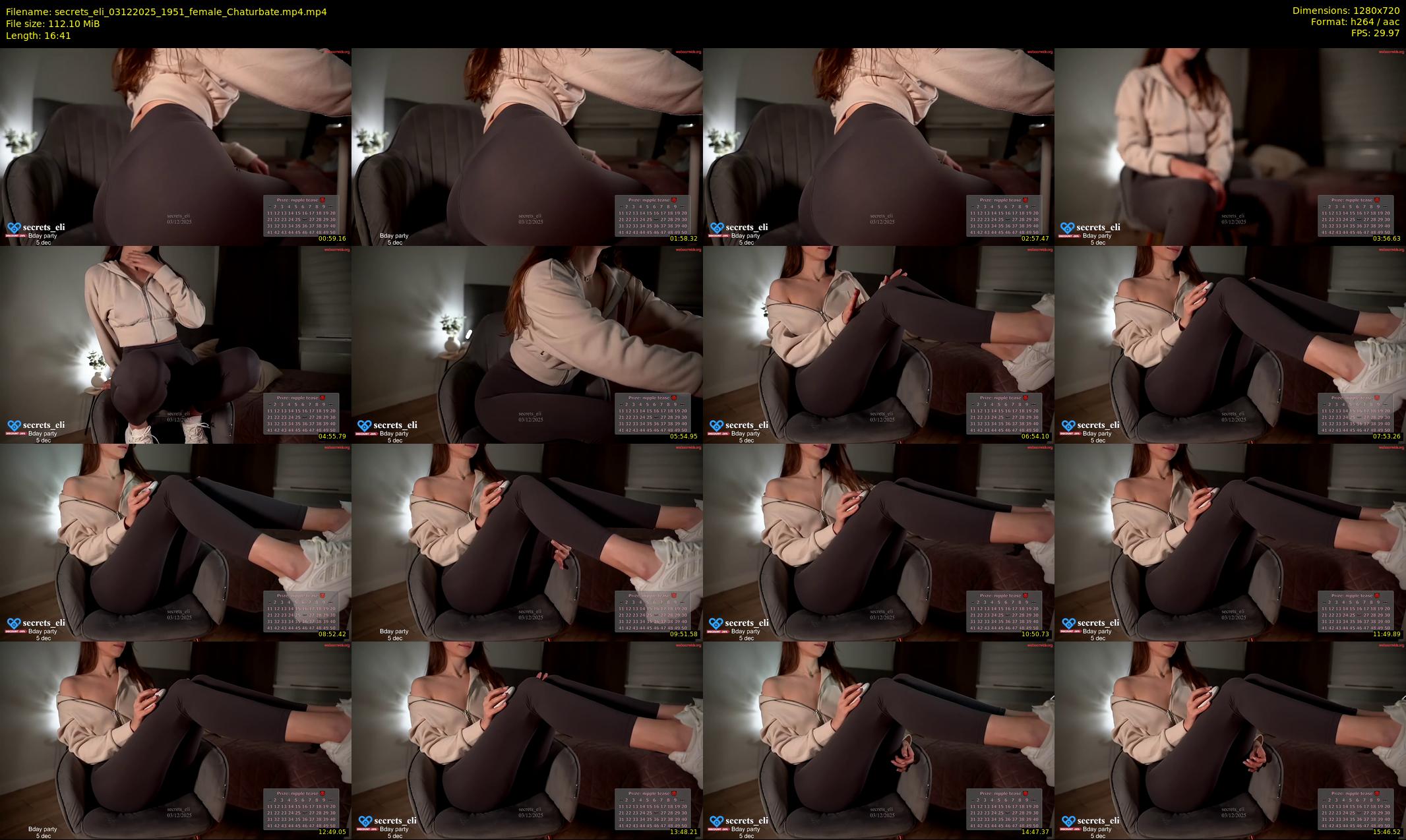 secrets_eli — 17 minute Chaturbate female cam show recording, 720p, Dec 3, 2025