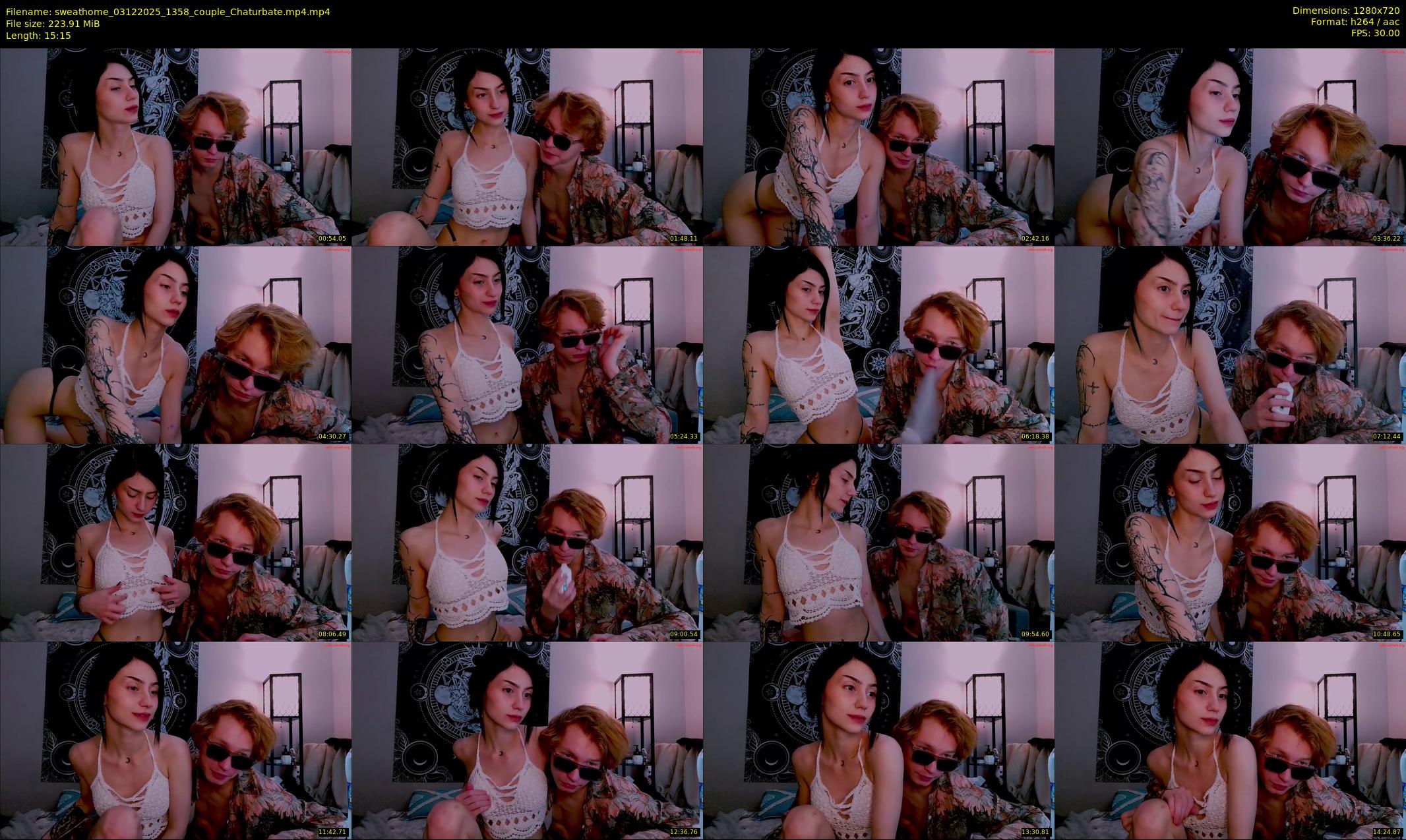 sweathome — 16 minute Chaturbate couple cam show recording, 720p, Dec 3, 2025