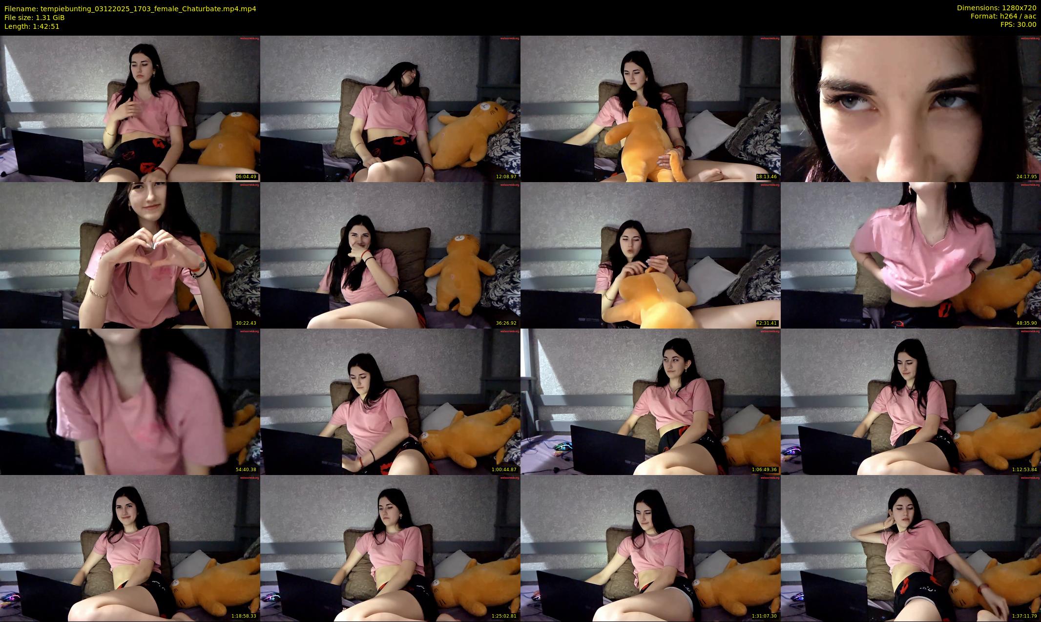 tempiebunting — 103 minute Chaturbate female cam show recording, 720p, Dec 3, 2025