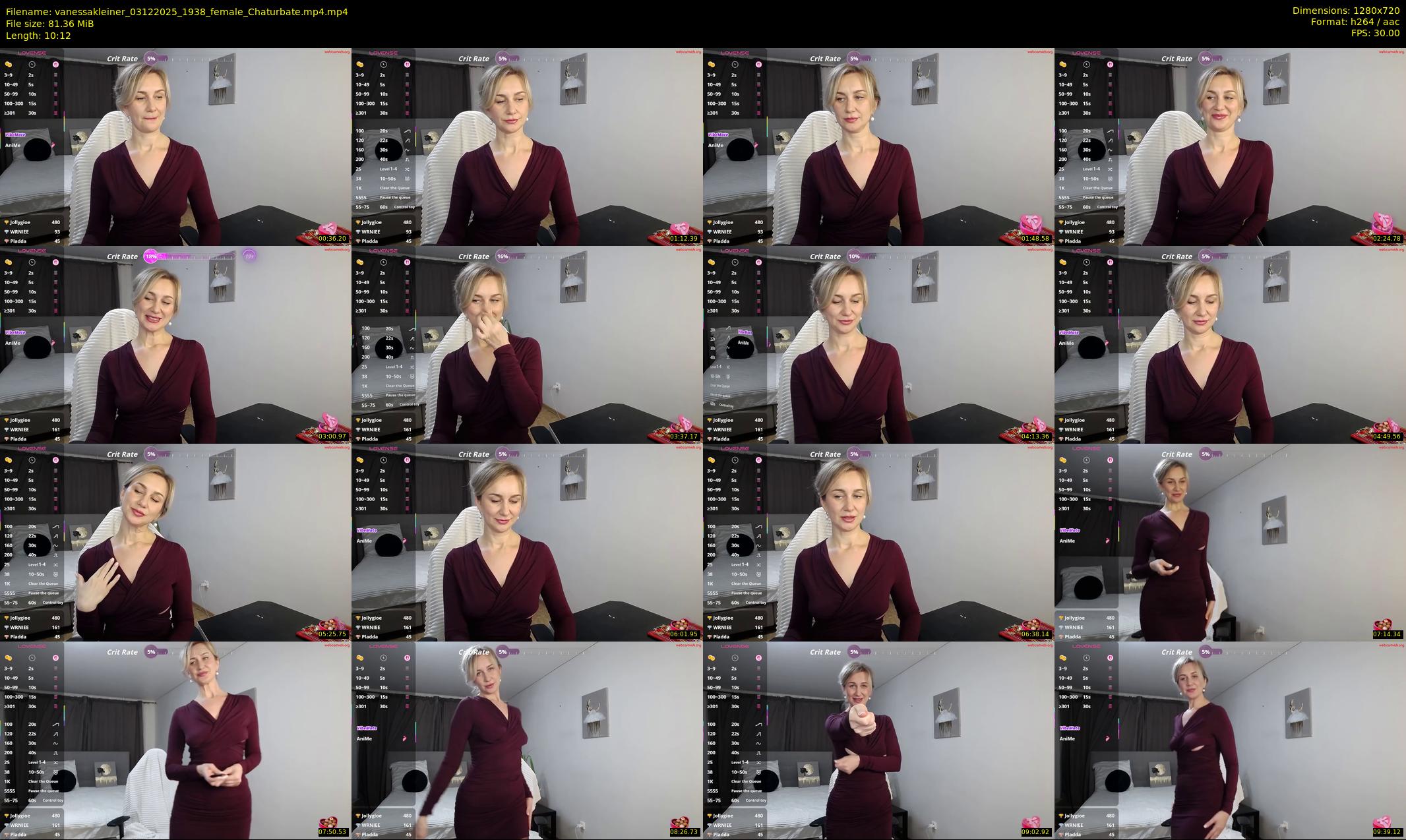 vanessakleiner — 11 minute Chaturbate female cam show recording, 720p, Dec 3, 2025
