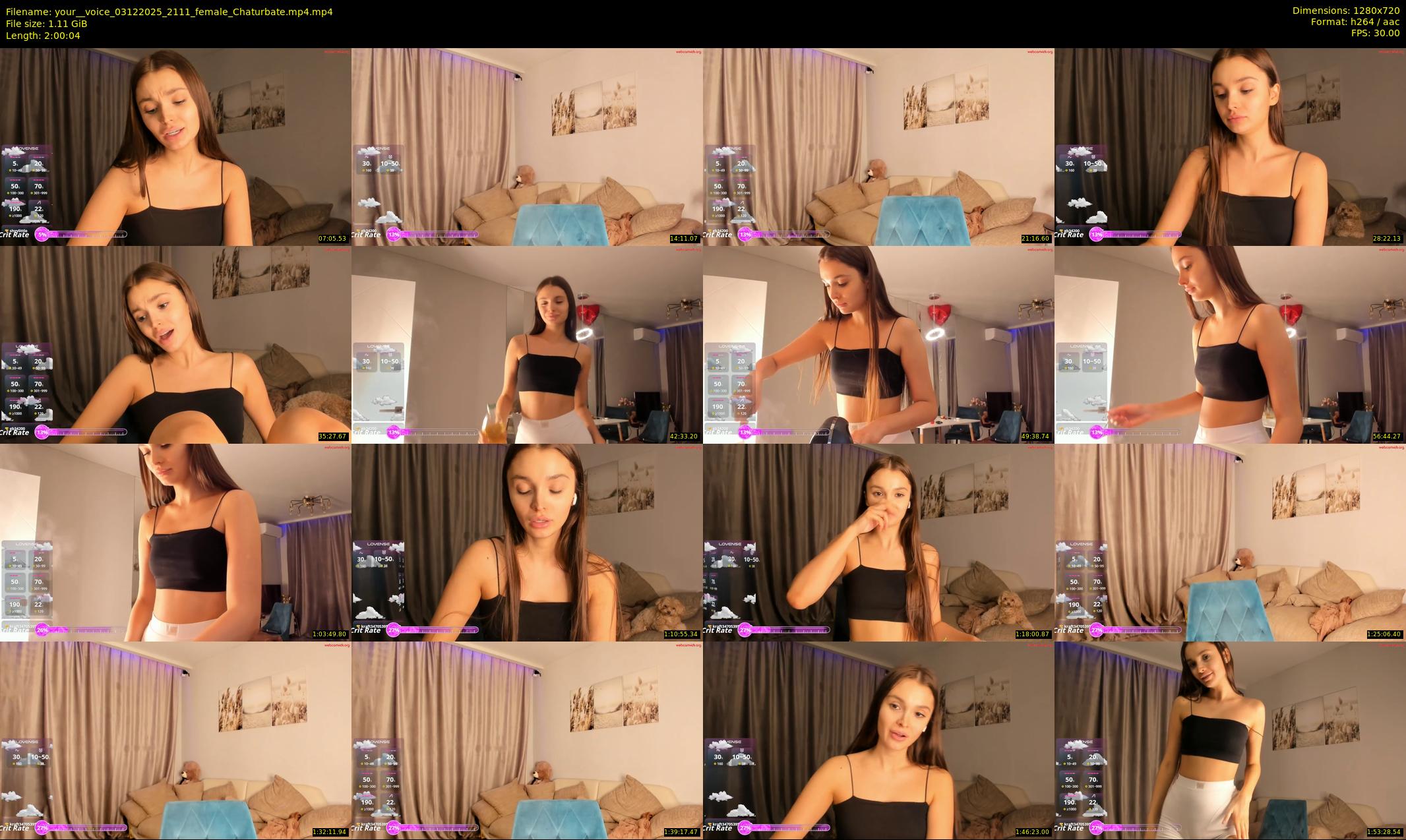 your__voice — 121 minute Chaturbate female cam show recording, 720p, Dec 3, 2025