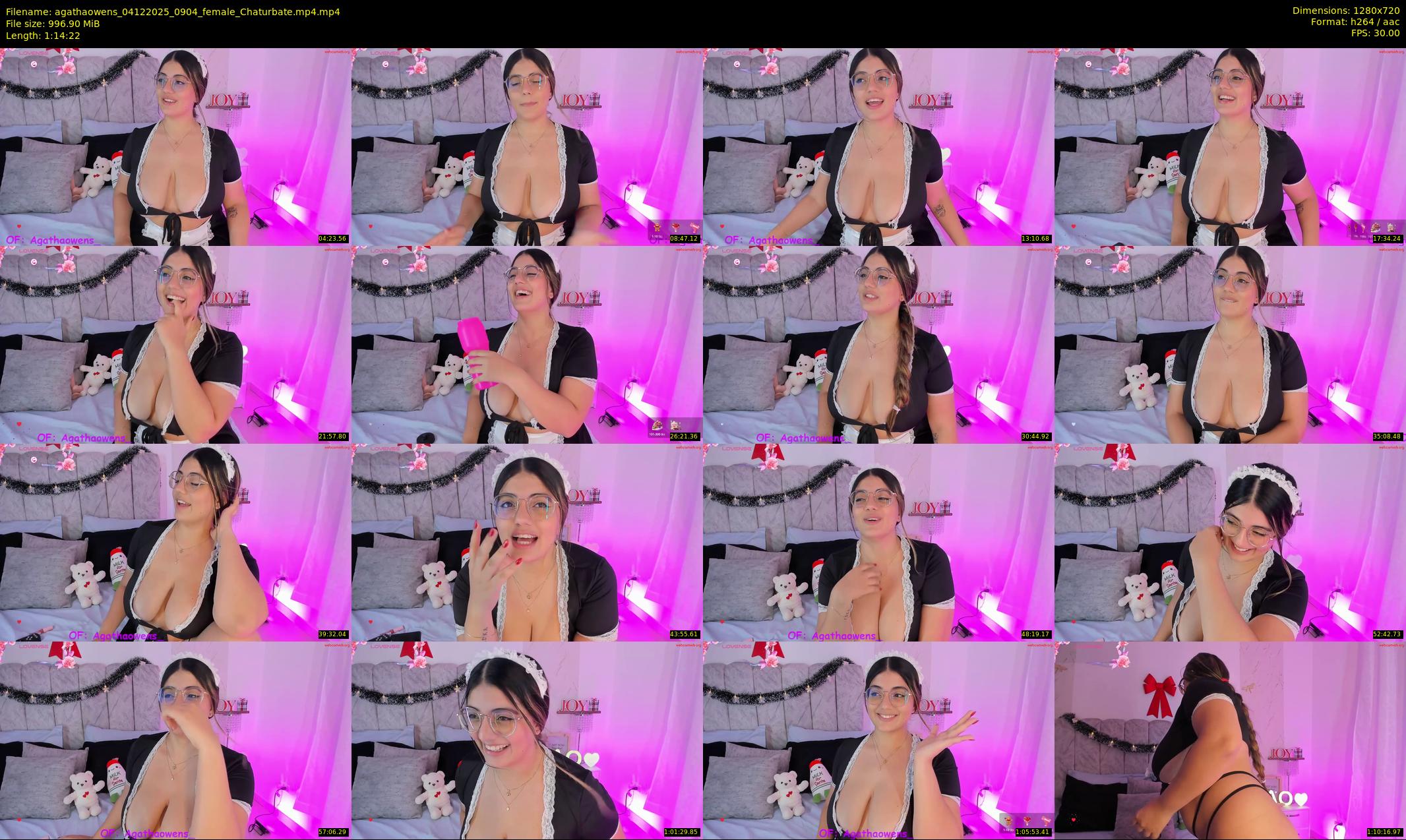 agathaowens — 75 minute Chaturbate female cam show recording, 720p, Dec 4, 2025