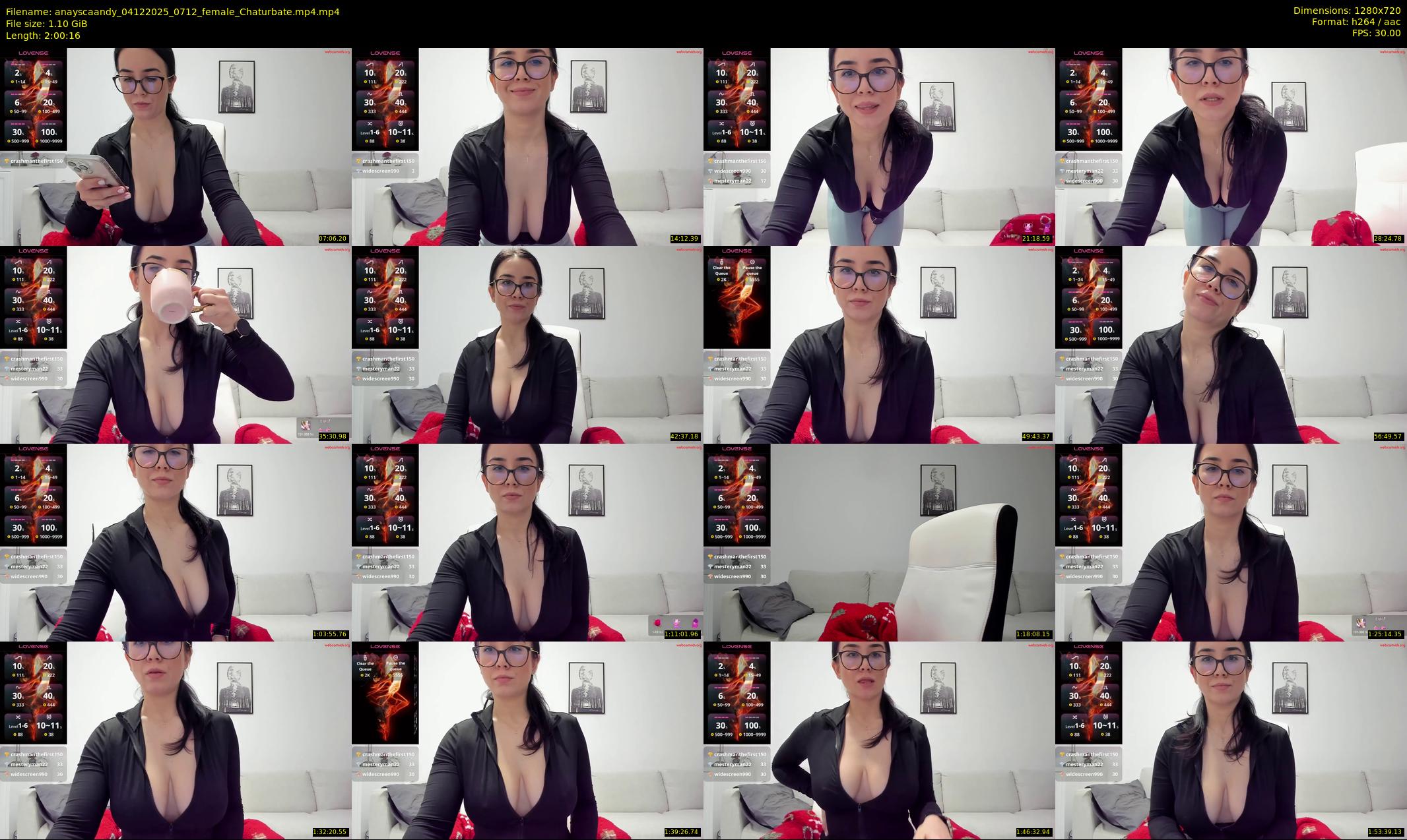 anayscaandy — 121 minute Chaturbate female cam show recording, 720p, Dec 4, 2025