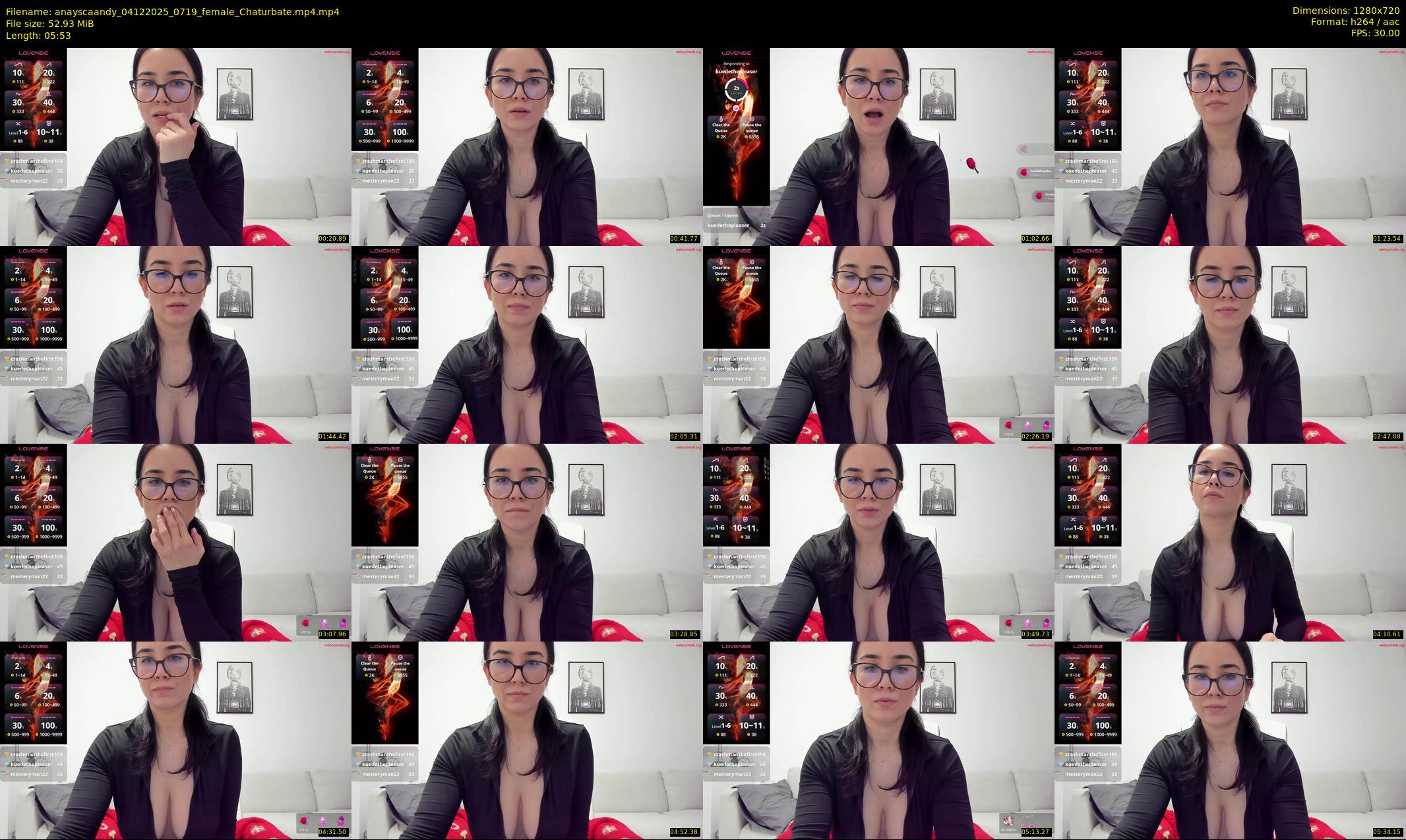 anayscaandy — 6 minute Chaturbate female cam show recording, 720p, Dec 4, 2025