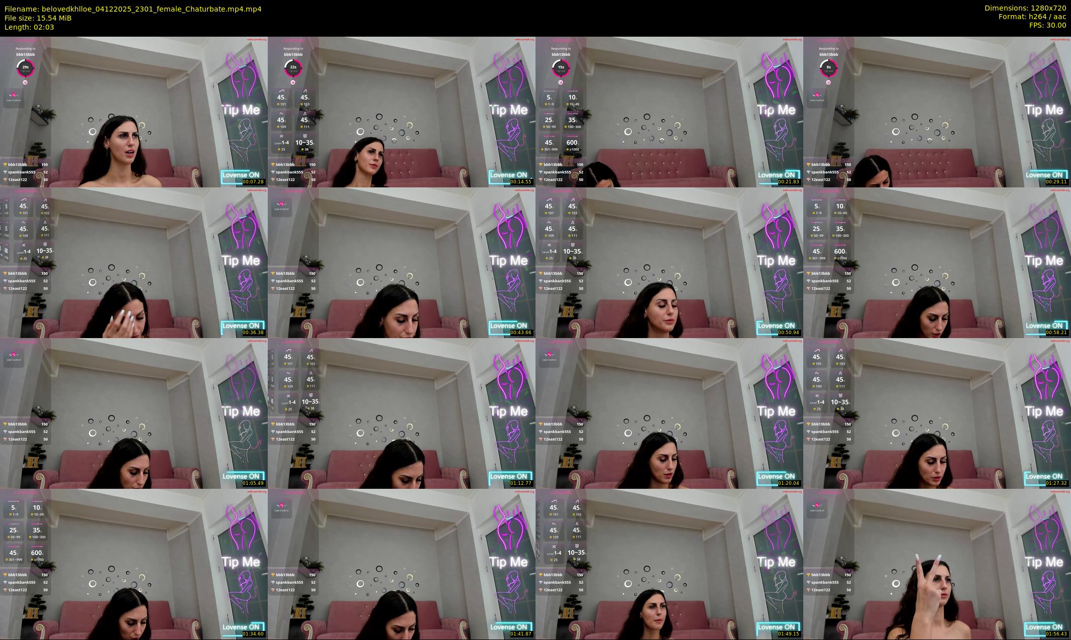 belovedkhlloe — 3 minute Chaturbate female cam show recording, 720p, Dec 4, 2025