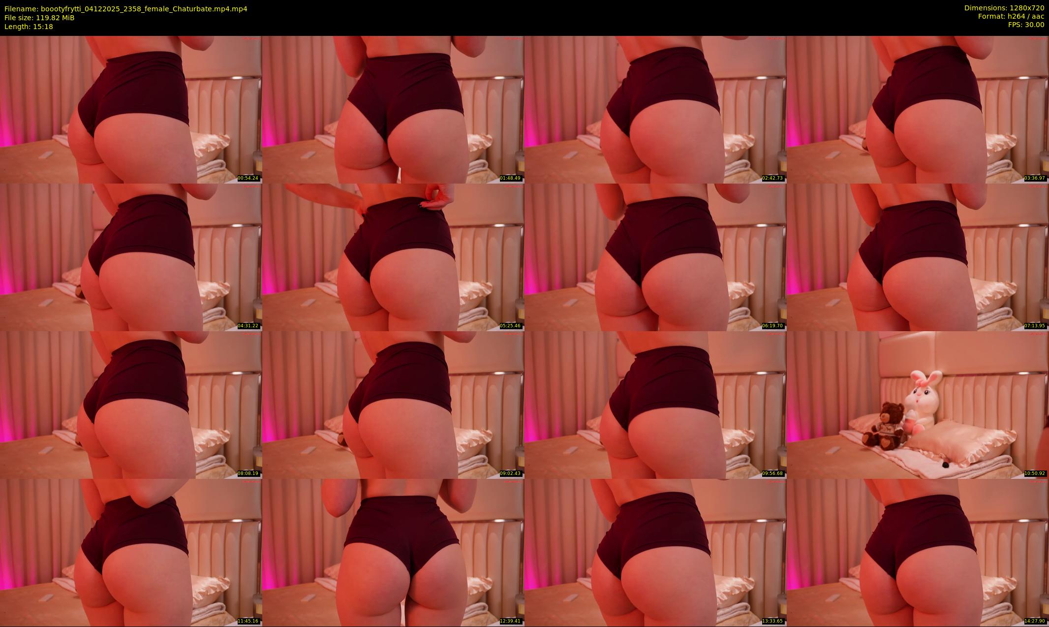 boootyfrytti — 16 minute Chaturbate female cam show recording, 720p, Dec 4, 2025