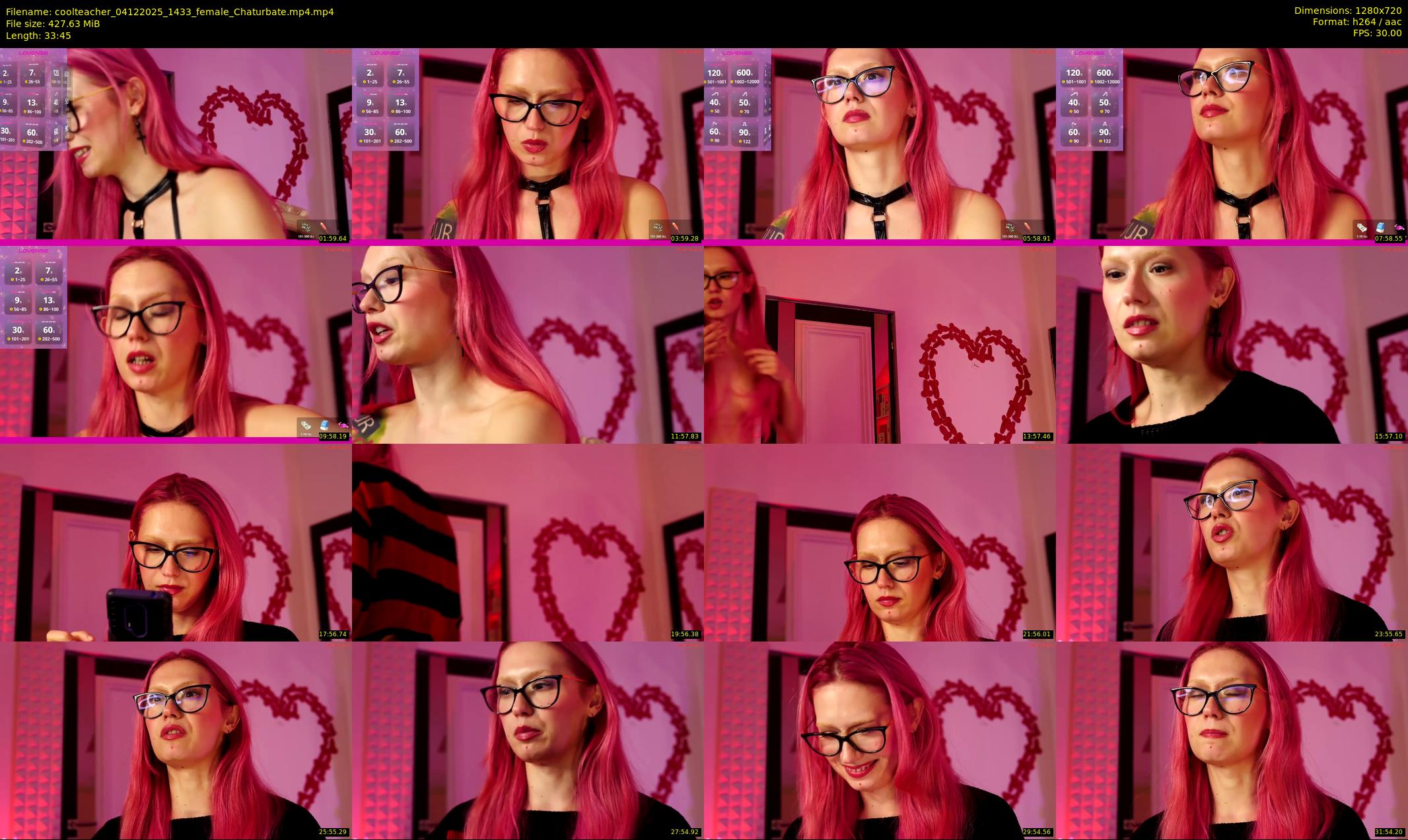 coolteacher — 34 minute Chaturbate female cam show recording, 720p, Dec 4, 2025