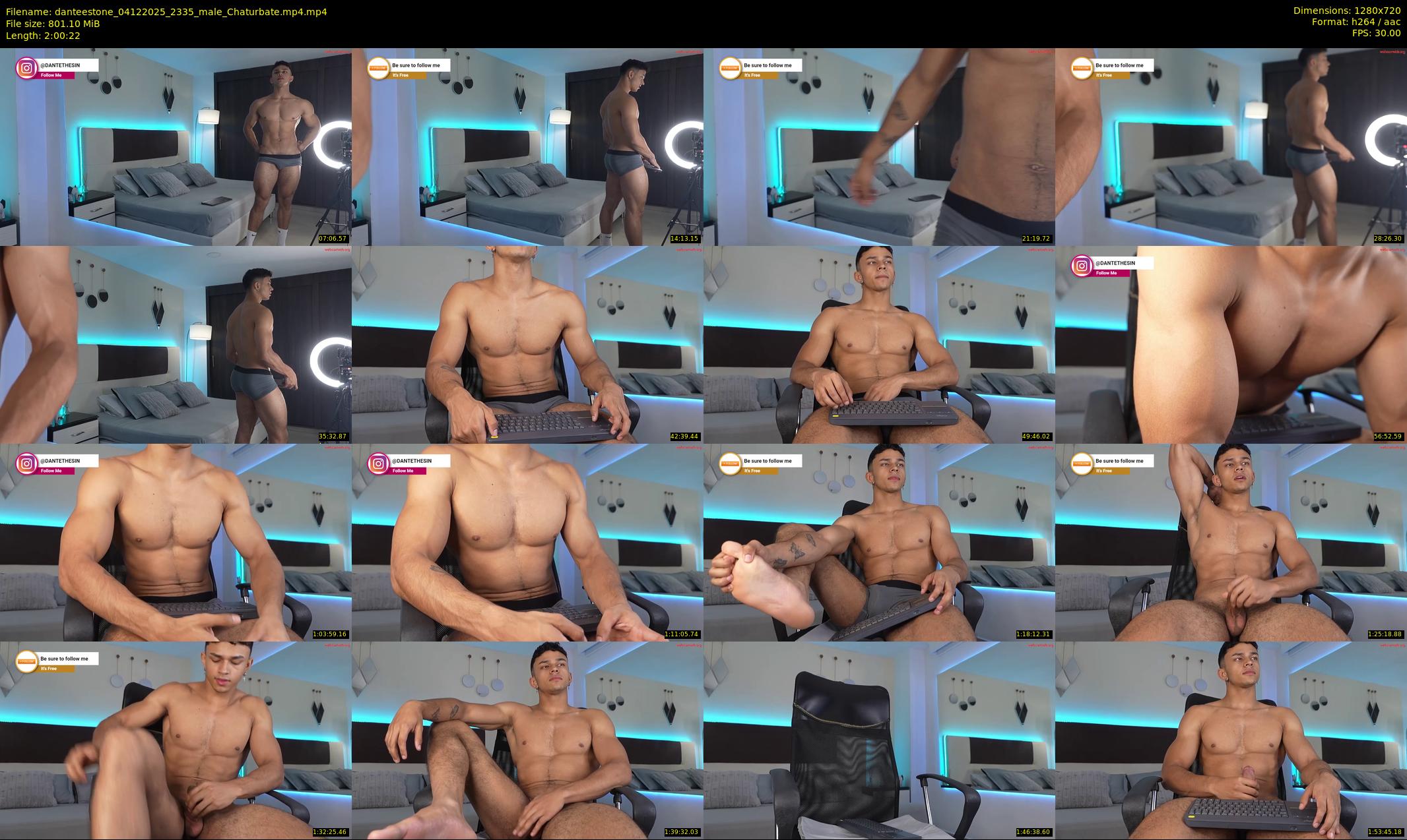 danteestone — 121 minute Chaturbate male cam show recording, 720p, Dec 4, 2025
