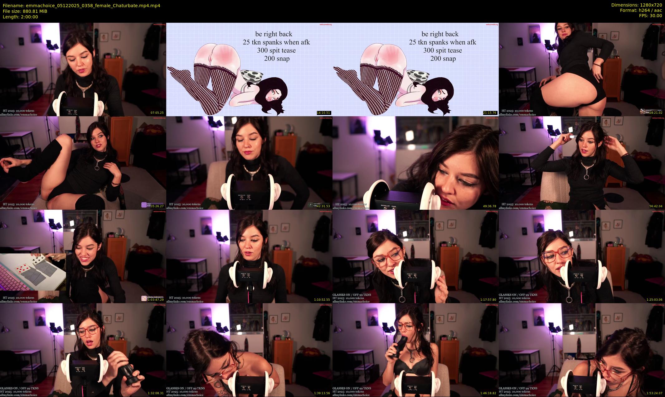 emmachoice — 120 minute Chaturbate female cam show recording, 720p, Dec 5, 2025