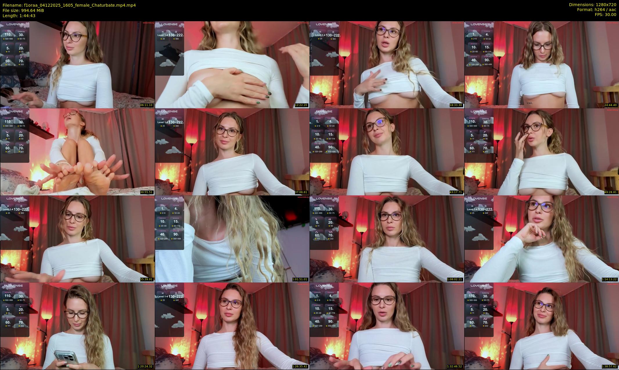 f1oraa — 105 minute Chaturbate female cam show recording, 720p, Dec 4, 2025