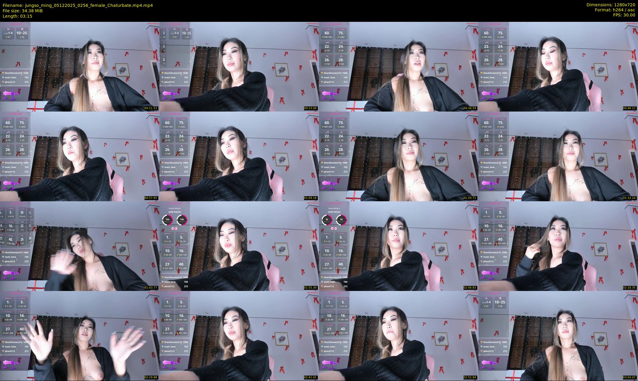 jungso_ming — 4 minute Chaturbate female cam show recording, 720p, Dec 5, 2025