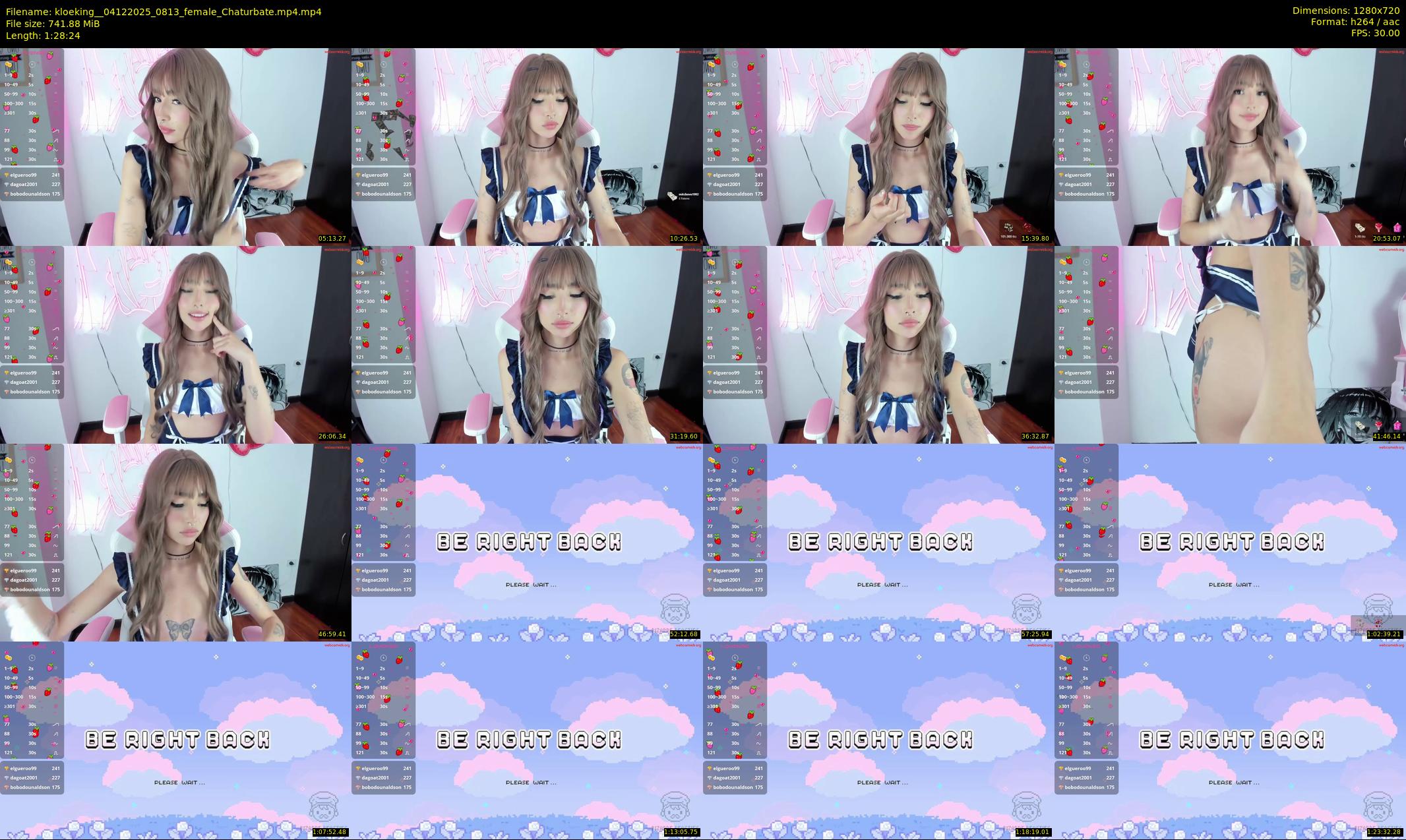 kloeking_ — 89 minute Chaturbate female cam show recording, 720p, Dec 4, 2025
