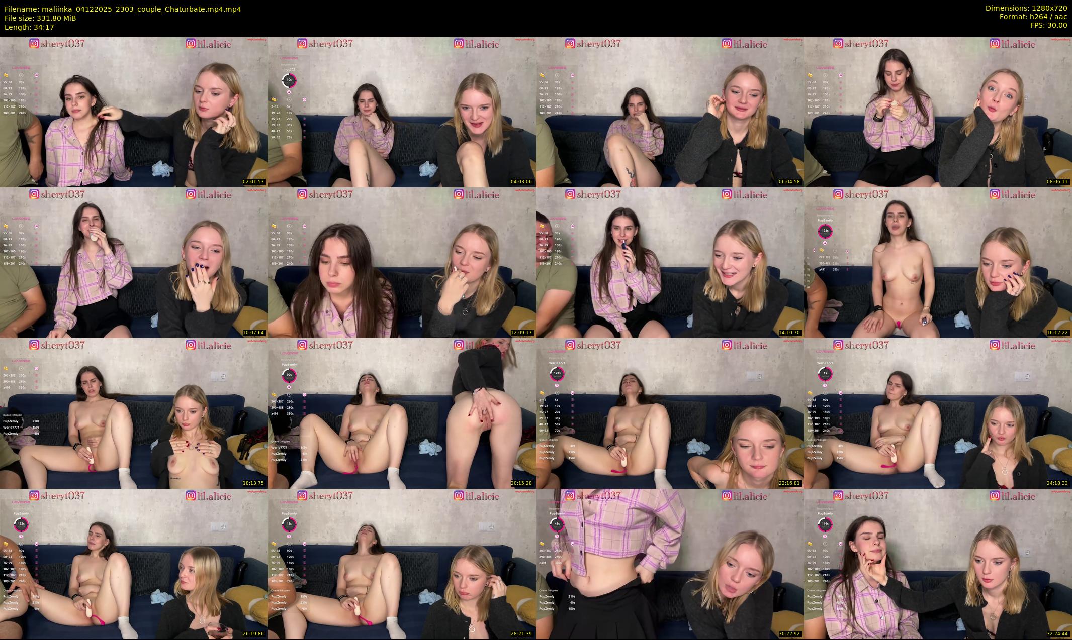maliinka — 35 minute Chaturbate couple cam show recording, 720p, Dec 4, 2025