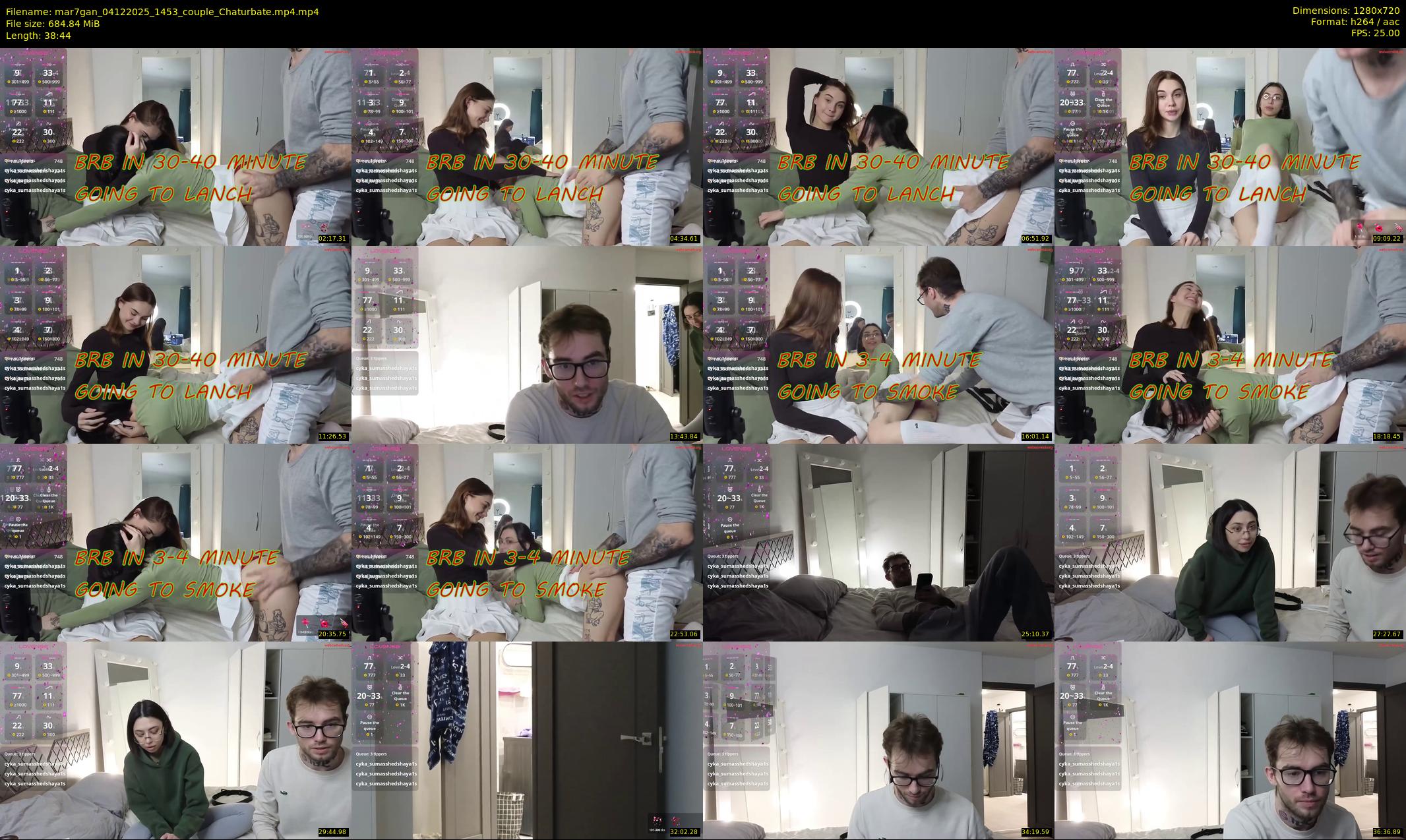 mar7gan — 39 minute Chaturbate couple cam show recording, 720p, Dec 4, 2025