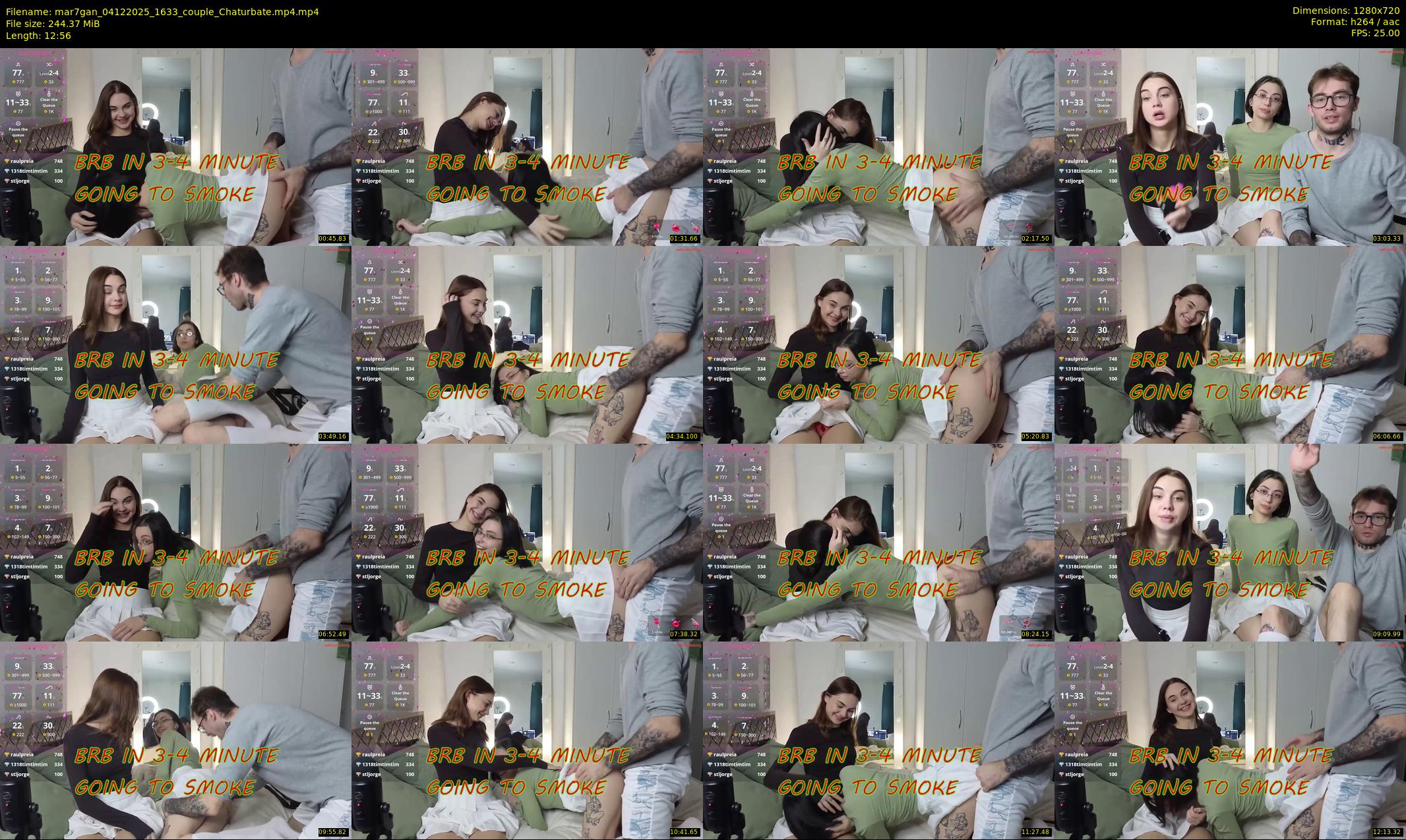 mar7gan — 13 minute Chaturbate couple cam show recording, 720p, Dec 4, 2025