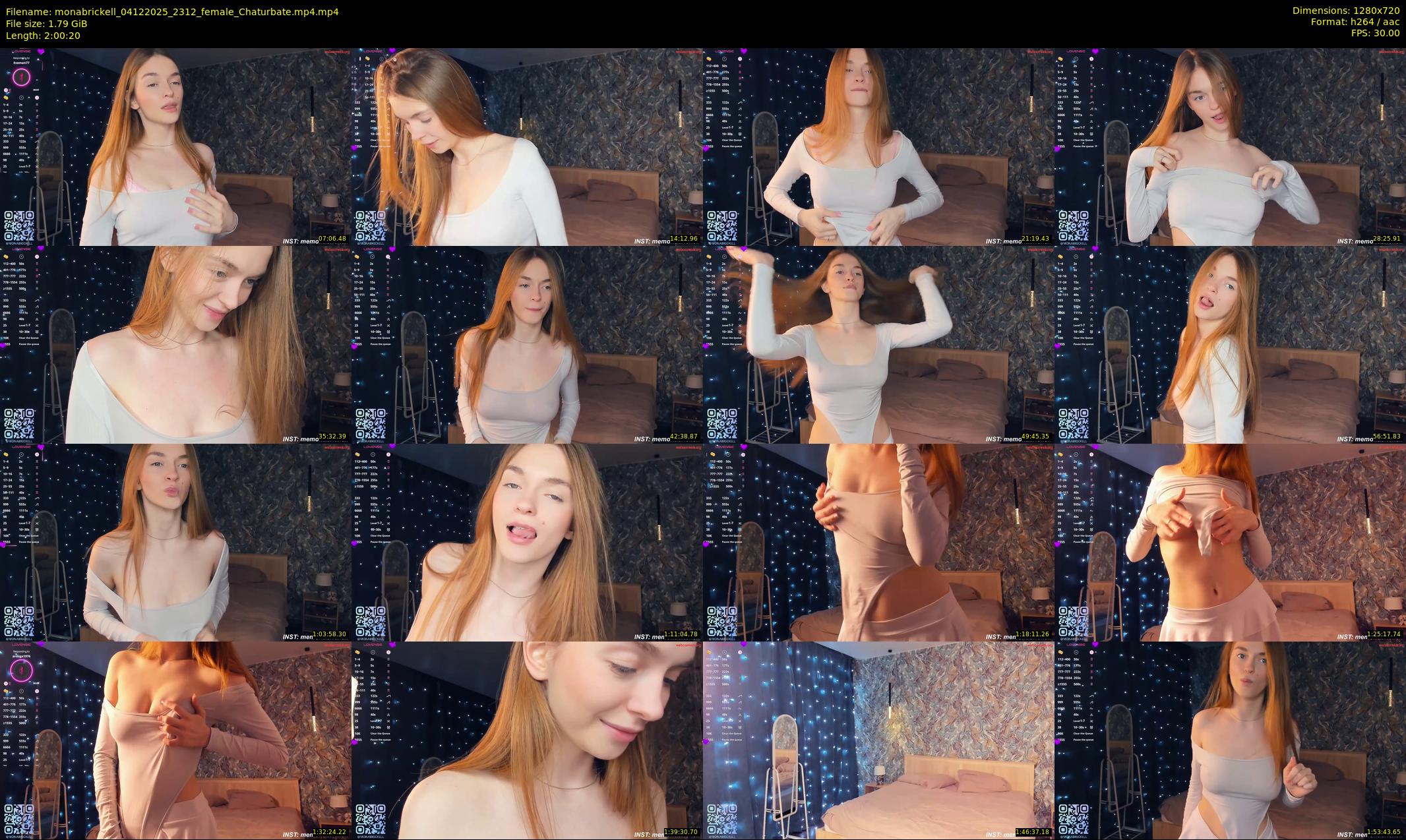 monabrickell — 121 minute Chaturbate female cam show recording, 720p, Dec 4, 2025