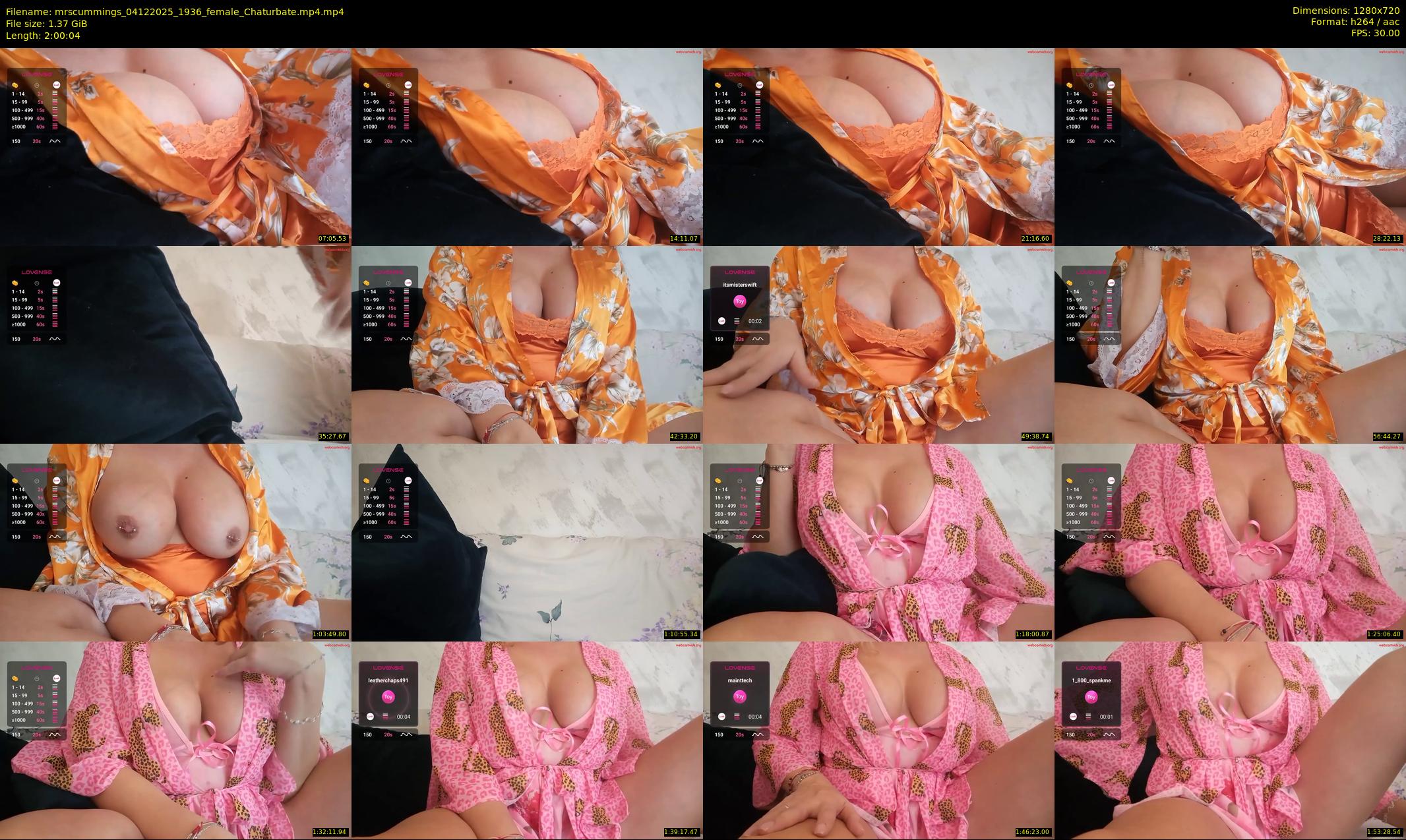 mrscummings — 121 minute Chaturbate female cam show recording, 720p, Dec 4, 2025