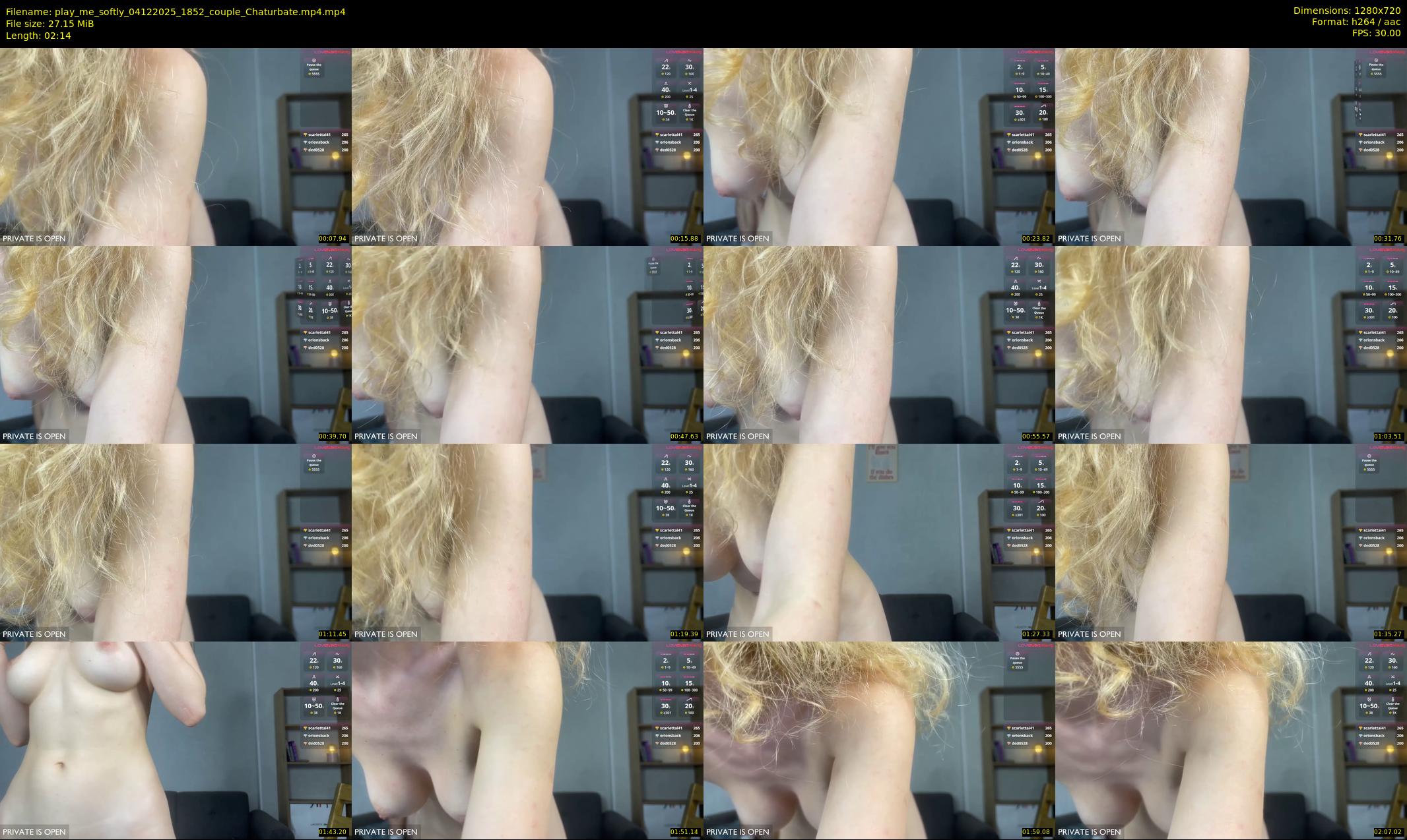 play_me_softly — 3 minute Chaturbate couple cam show recording, 720p, Dec 4, 2025