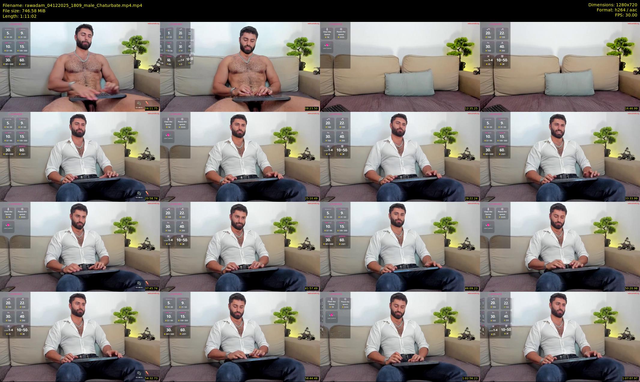 rawadam — 72 minute Chaturbate male cam show recording, 720p, Dec 4, 2025