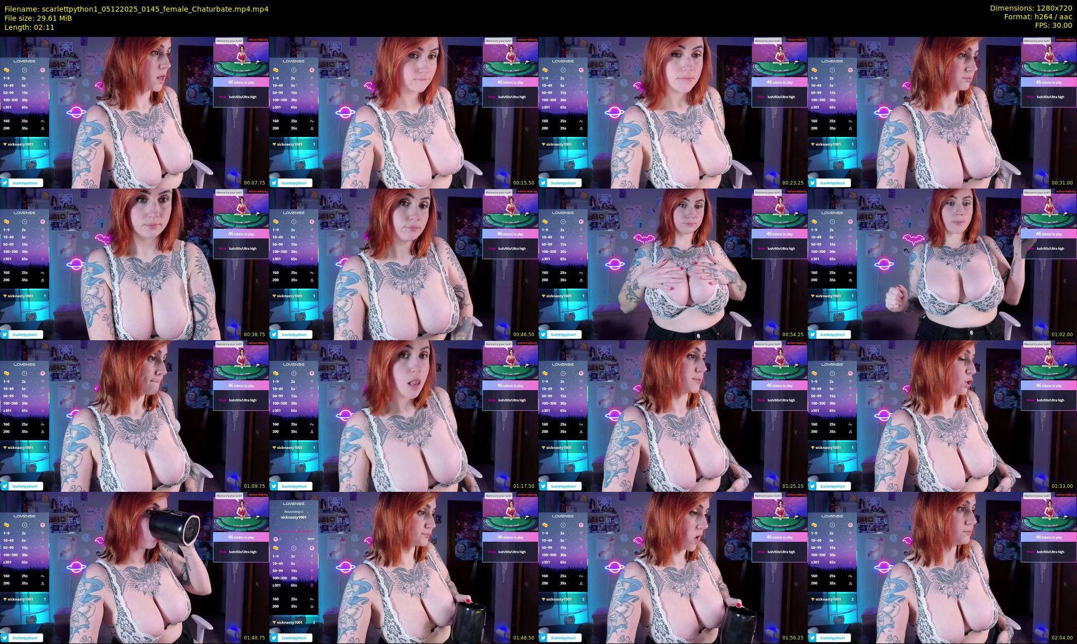 scarlettpython1 — 3 minute Chaturbate female cam show recording, 720p, Dec 5, 2025