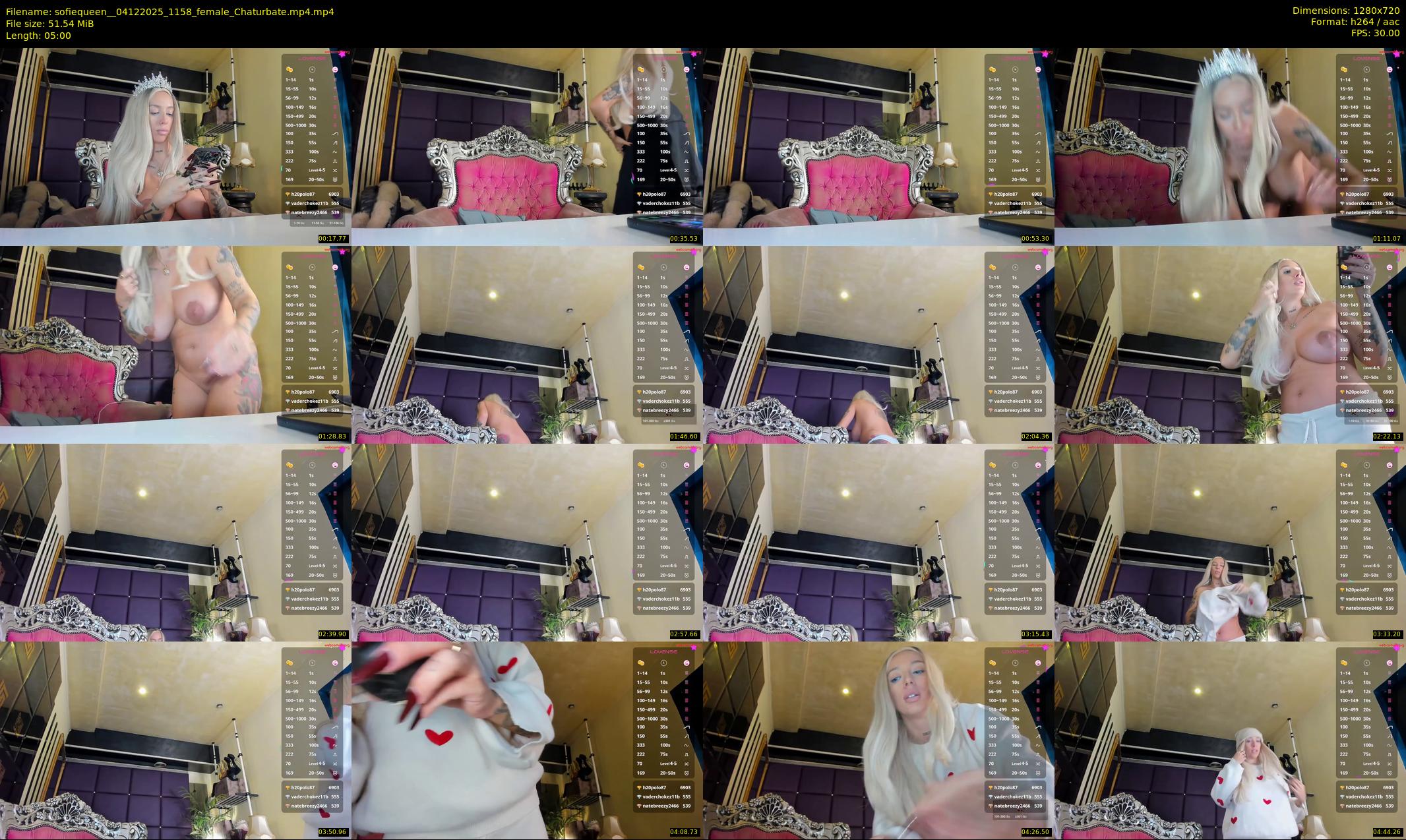sofiequeen_ — 5 minute Chaturbate female cam show recording, 720p, Dec 4, 2025