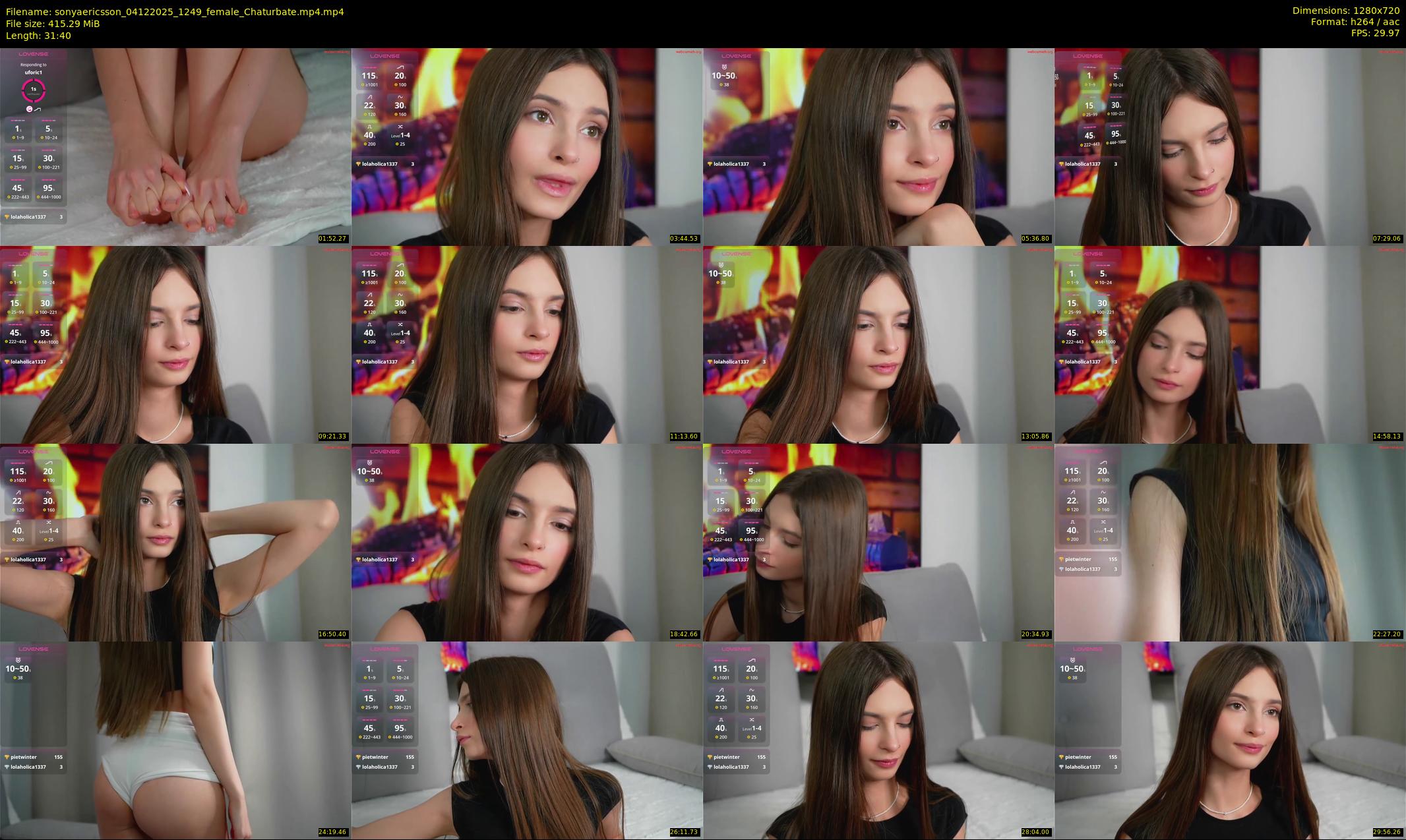 sonyaericsson — 32 minute Chaturbate female cam show recording, 720p, Dec 4, 2025