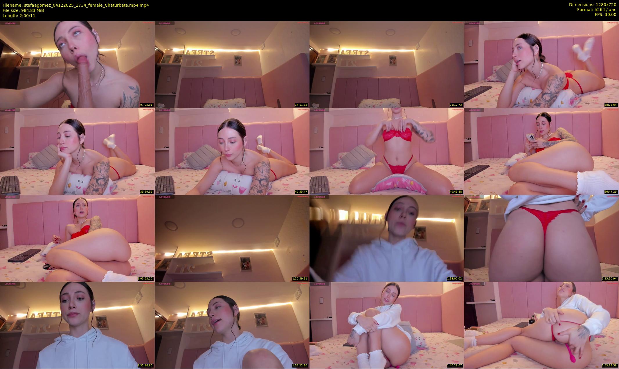 stefaagomez — 121 minute Chaturbate female cam show recording, 720p, Dec 4, 2025