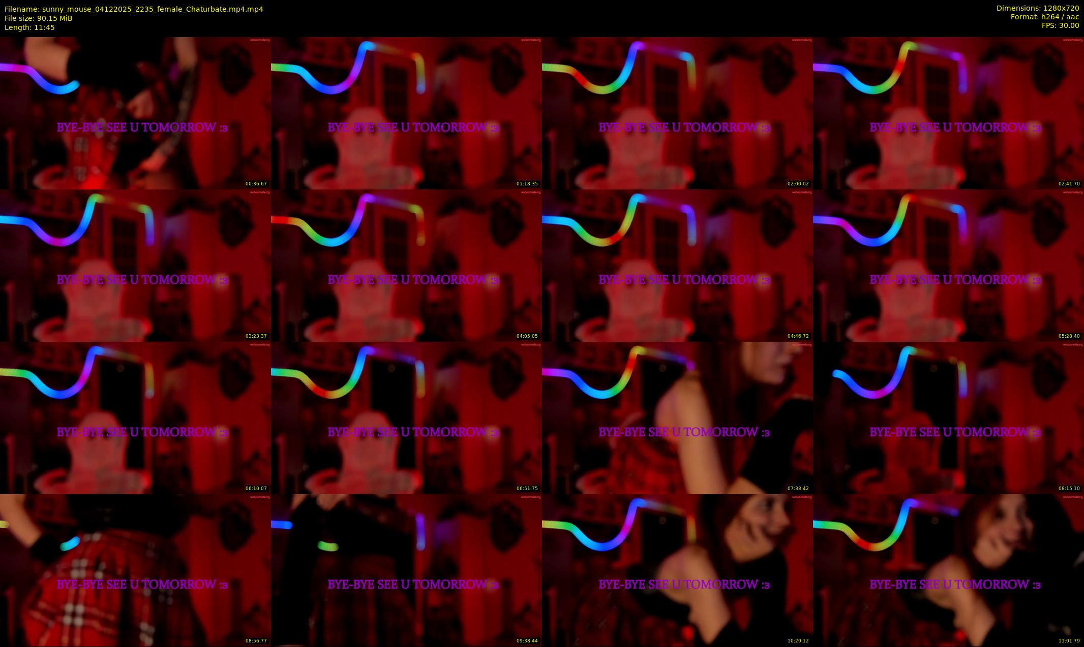 sunny_mouse — 12 minute Chaturbate female cam show recording, 720p, Dec 4, 2025