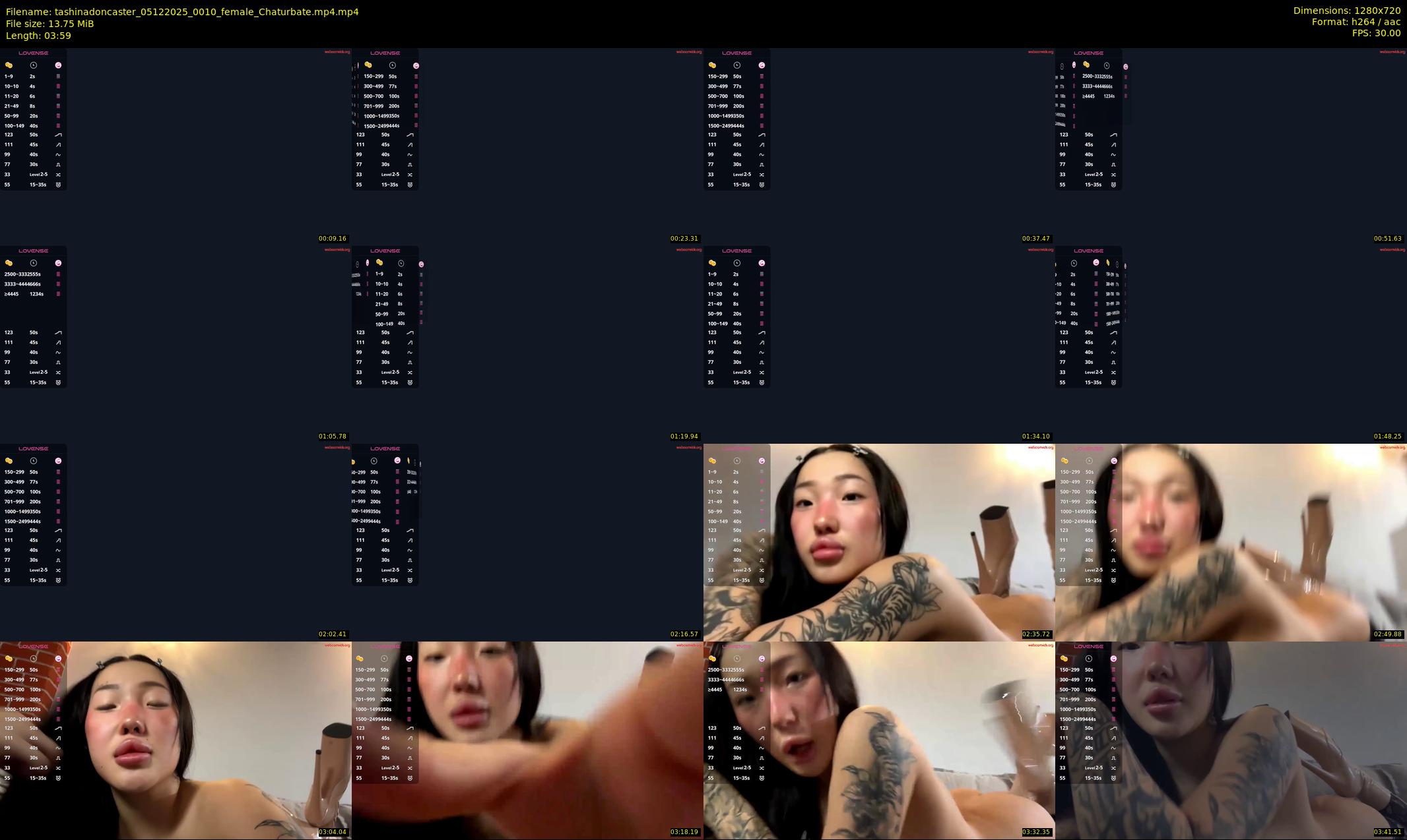 tashinadoncaster — 4 minute Chaturbate female cam show recording, 720p, Dec 5, 2025