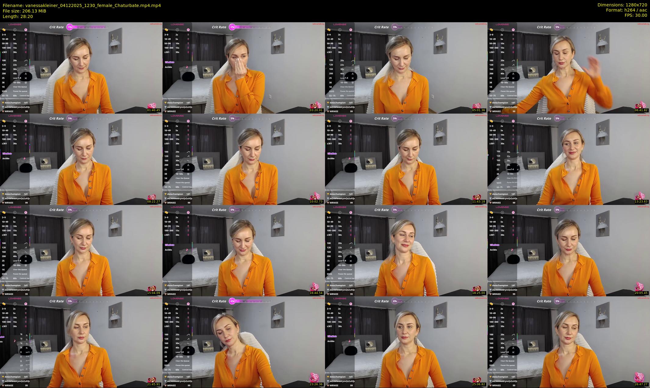 vanessakleiner — 29 minute Chaturbate female cam show recording, 720p, Dec 4, 2025