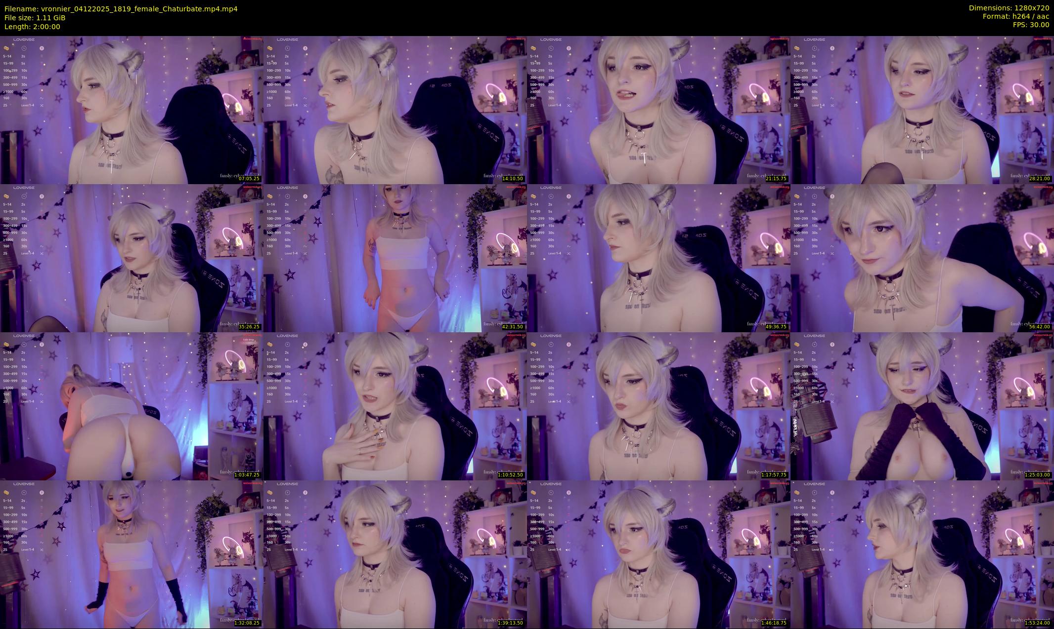 vronnier — 120 minute Chaturbate female cam show recording, 720p, Dec 4, 2025