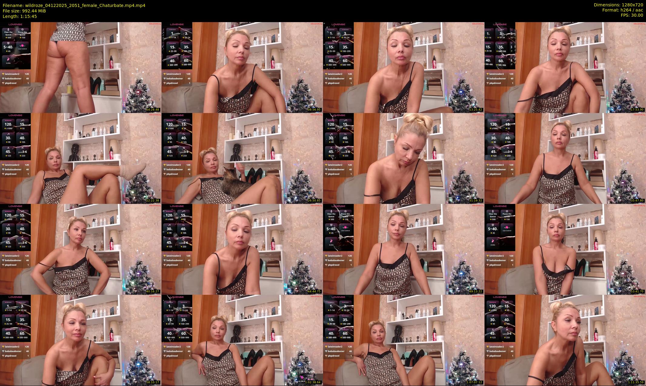 wildroze — 76 minute Chaturbate female cam show recording, 720p, Dec 4, 2025
